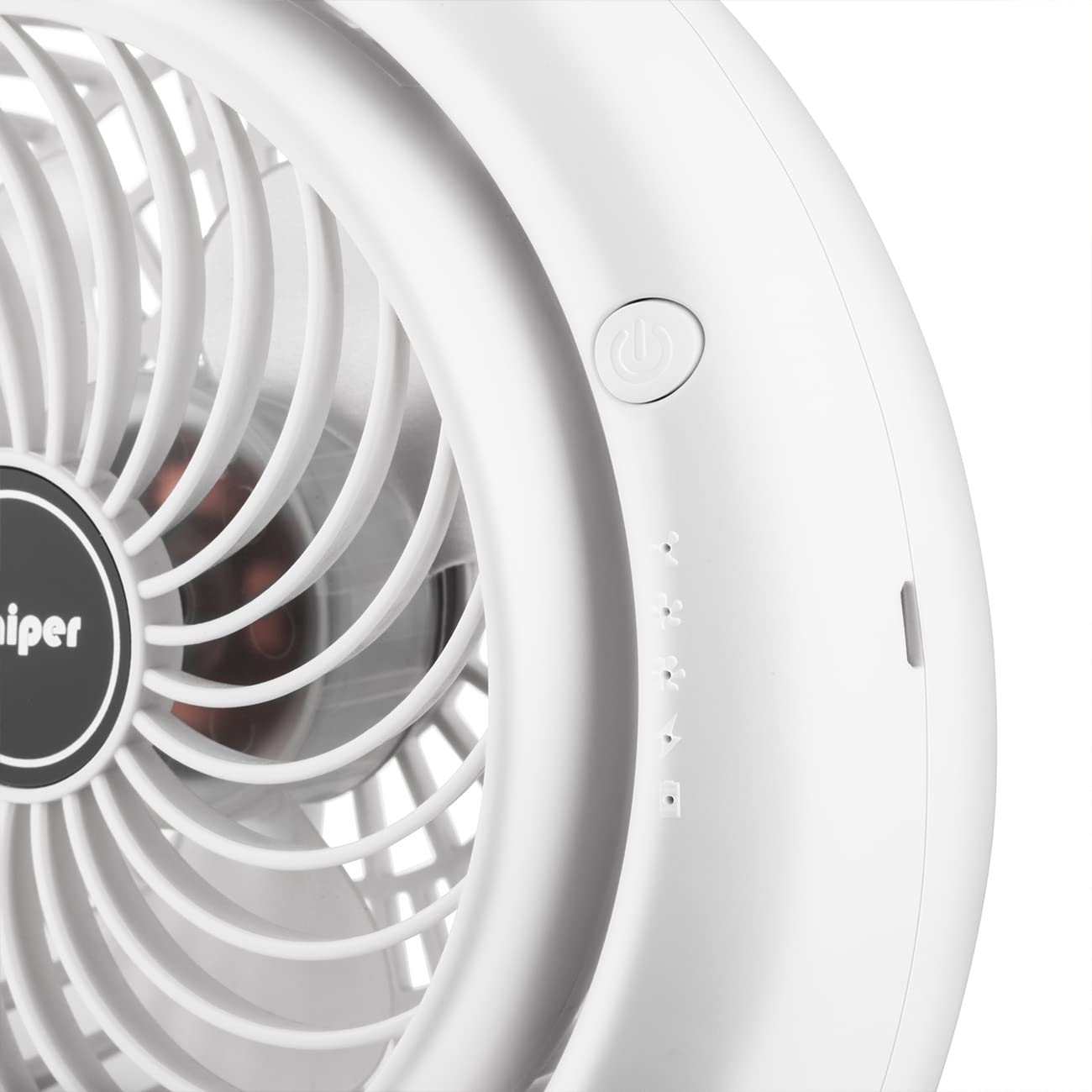 Viniper Portable Rechargeable Fan, Small Desk Fan : 3 Speeds & About 8-24 Hours Longer Working, 180°