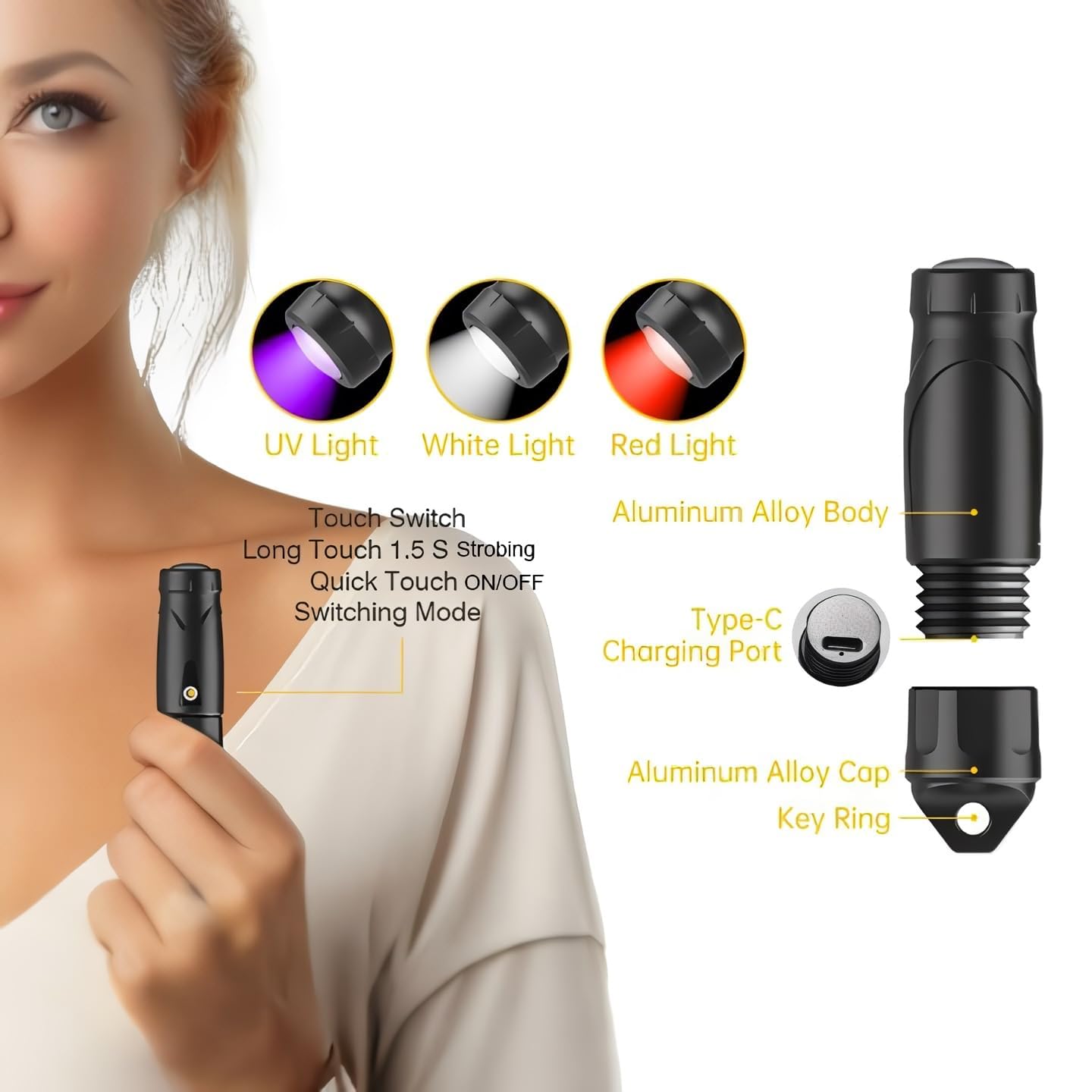 Quamkar Led Flashlights High Lumens - Mini Flashlights For Camping, Hiking, Walking - Powerful Emergency Flashlights With 4 Modes For Outdoor Use Bright Flashlight Handheld