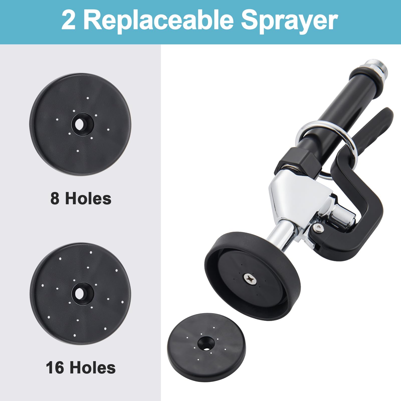 Favorpo Pre Rinse Sprayer Assembly 1.15/1.42 Gpm High Pressure Pull Down Spray Head Replacement For Commercial Sink Faucets