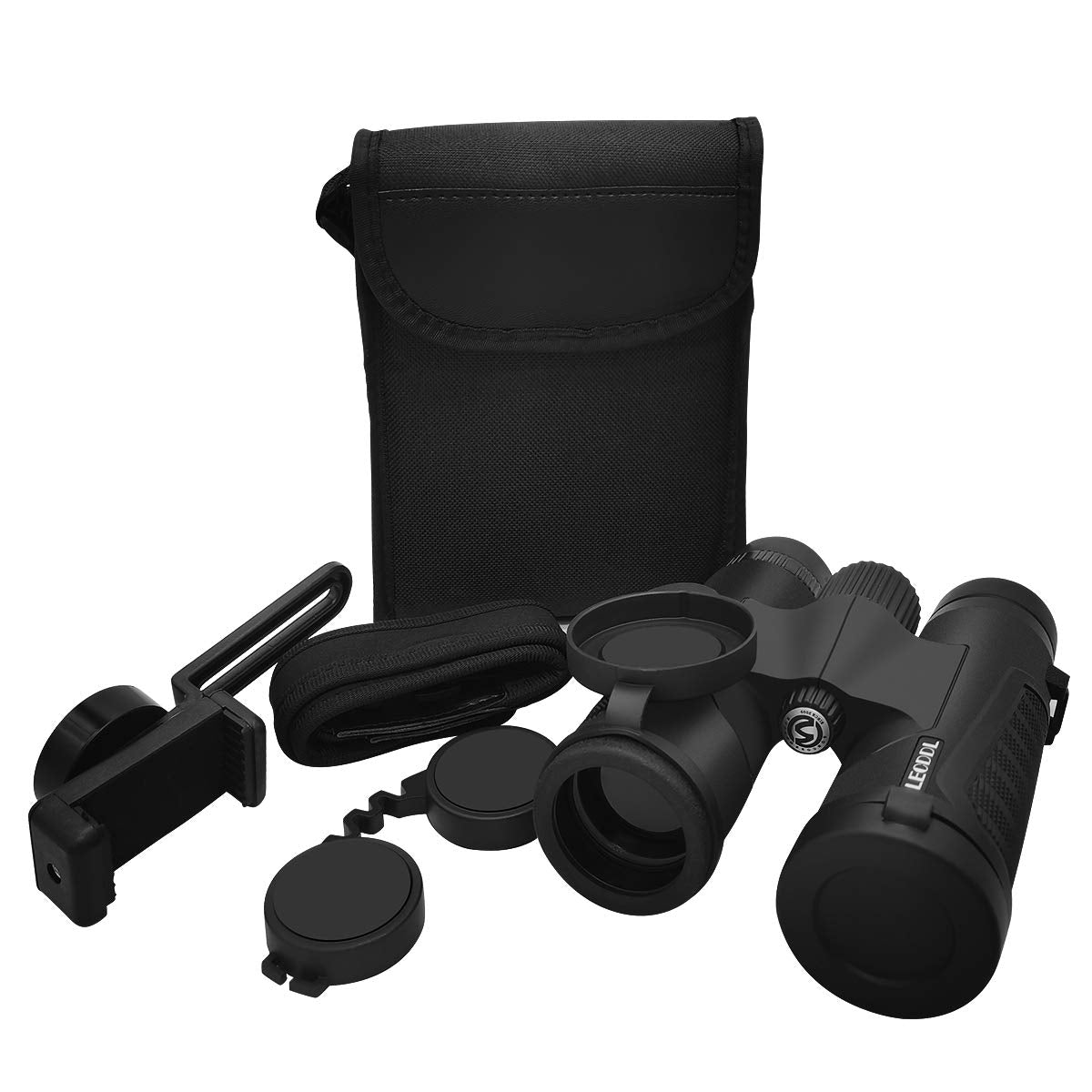 Weareok 12X42 Binoculars For Adults, Binoculars With Weak Light Vision, Smartphone Photograph Adapter - 18Mm Large View Eyepiece,16.5Mm Super Bright Bak4 Prism Fmc Lens For Birds Watching Hunting Sports