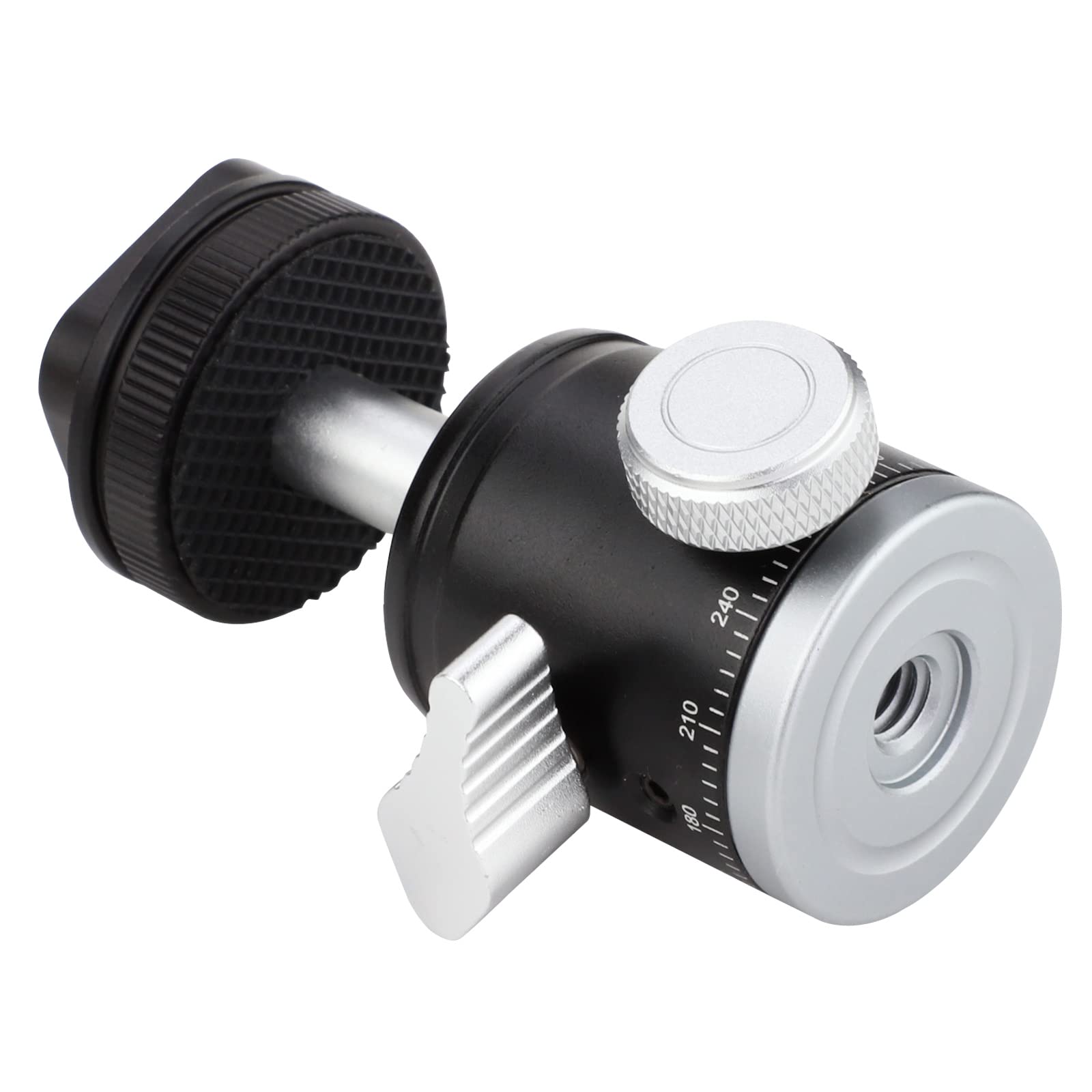 Akirood Adapter Panoramic Ballhead 360°,Mini Camera Tripod Ball Head, With Cold Shoe Mount With 1/4" Screw For Dslr Cameras Cell Phone Tripods Monopods Camcorder Light Stand Speedlight Quick Release