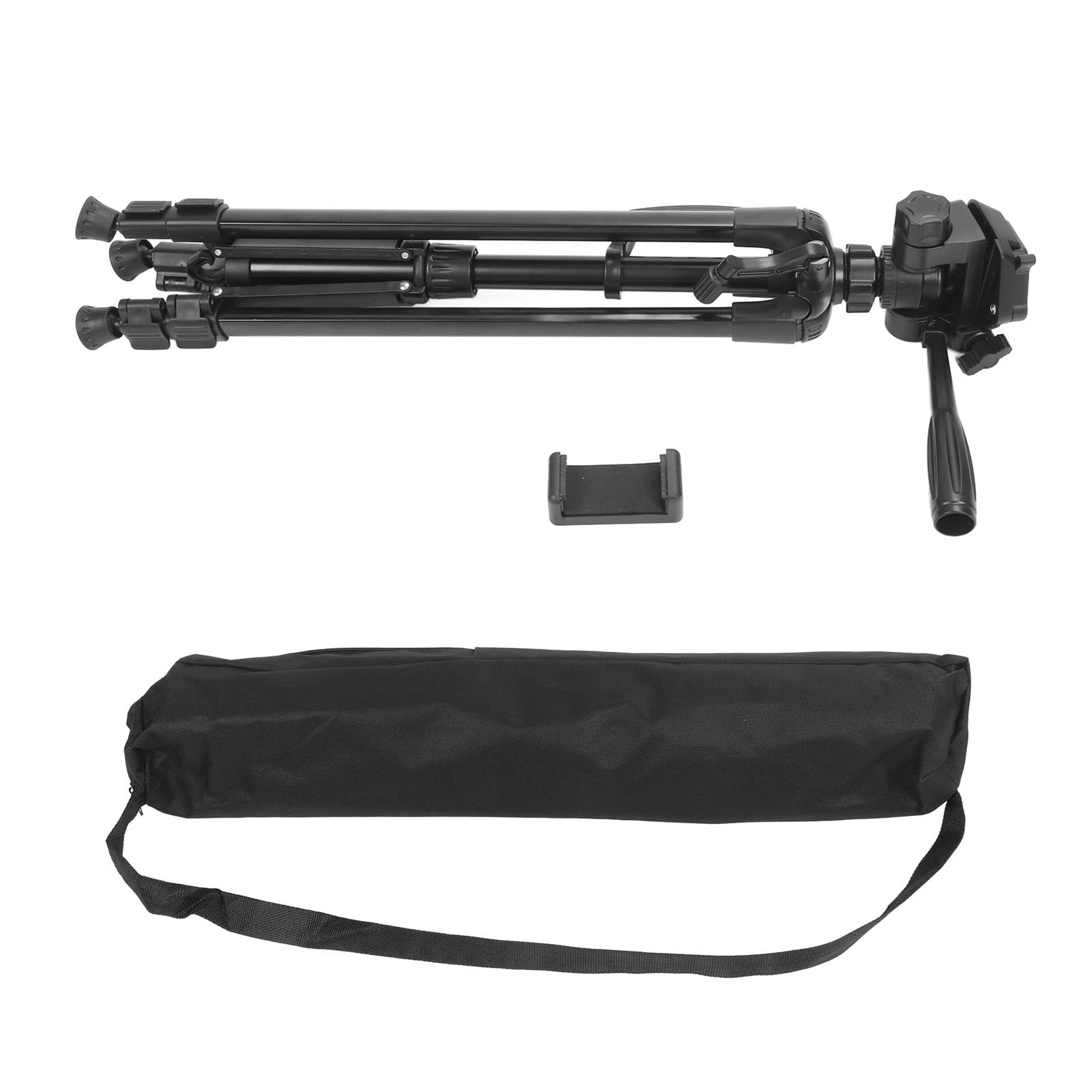 Ylwxzenith 55In Portable Aluminum Tripod Stand With 1/4 Screw For Phone Projector Camera, Foldable, Stable, Height, Carry For Panoramic