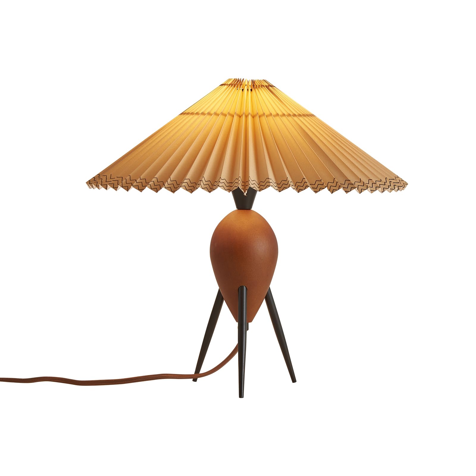 Fetason Modern Red Wood Cute Table Lamp Desk Lamp For Living Room Bedroom Home Office, Bedside Nightstand Farmhouse Antique Rustic Industrial Decorative Table Lamp