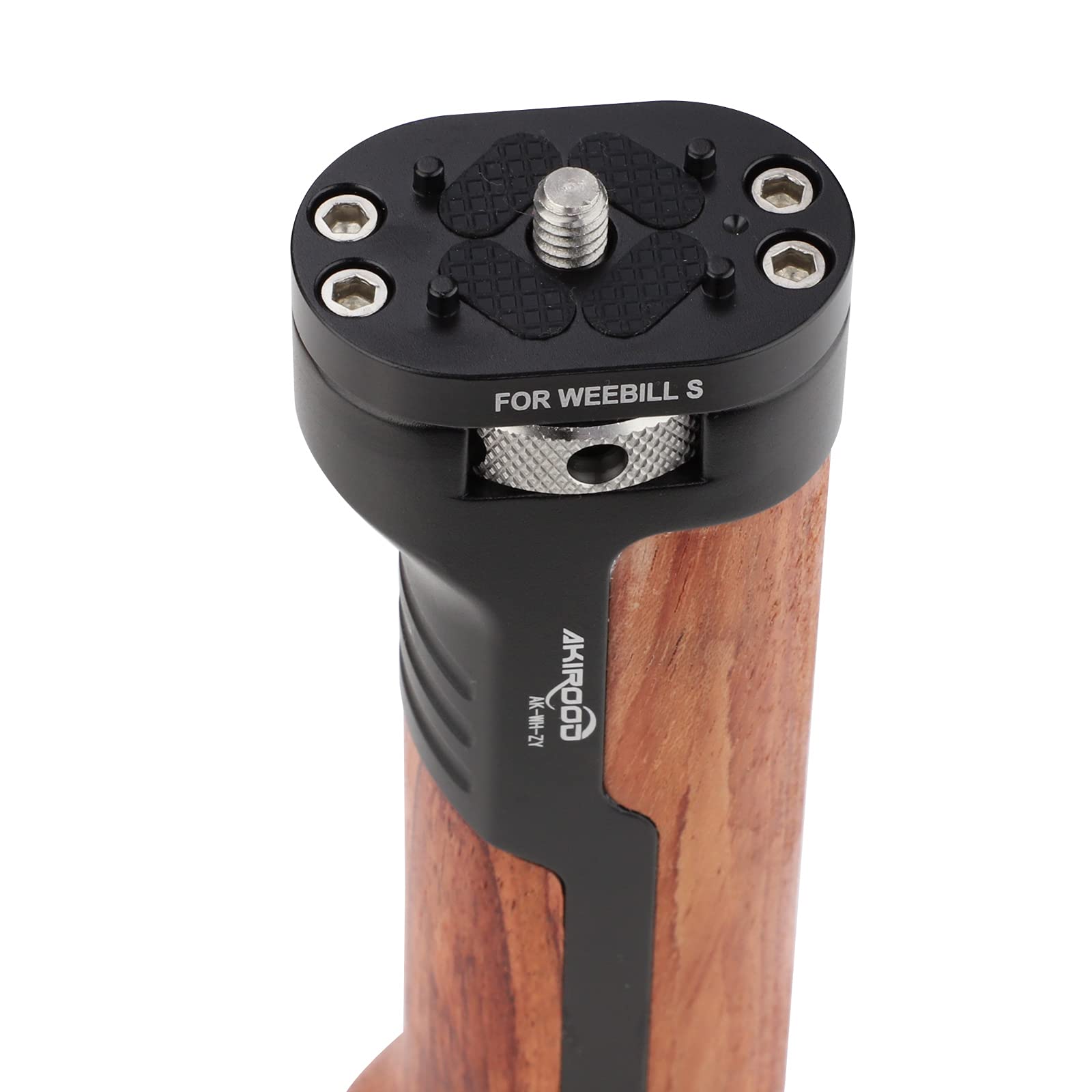 Akirood Handle Grip Wooden Handle For Weebill Lab S Lab, Handle Gimbal Grip With 1/4 3/8 Mounting Holes And Cold Shoe Weebill S Accessori