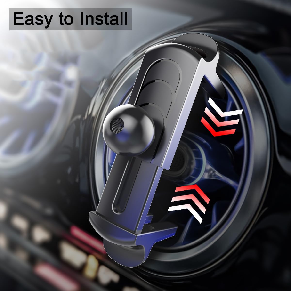 Szyuchen Car Cell Phone Holder Mount For Ford Mustang Ecoboost Gt Premium Shelby Gt 350 500 Shelby Gt500 V6 (Not For Mach E) 2015- Accessories Circular Air Vents Cellphone Mobile Phone Stand