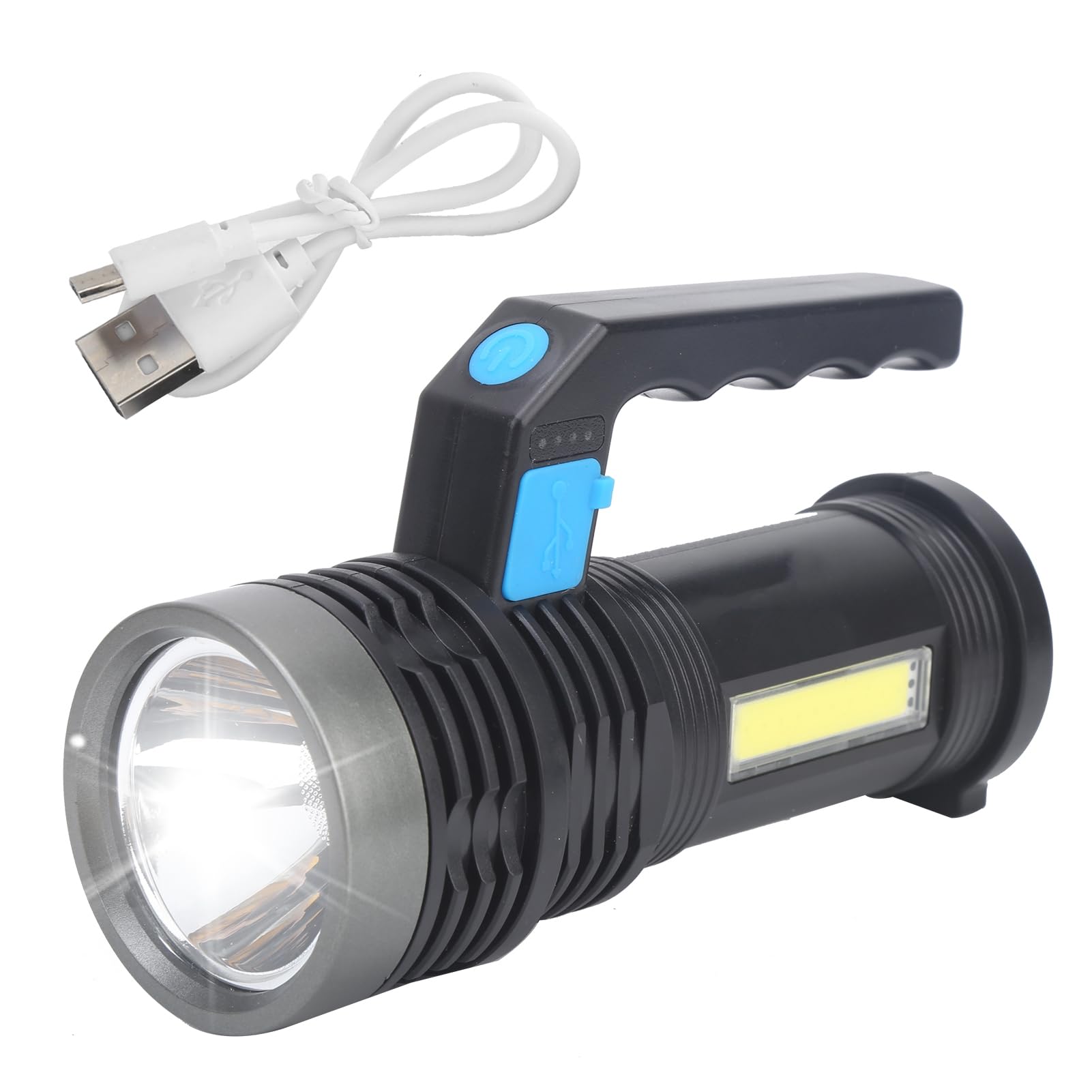 Topyond Rechargeable Spotlight, Handhold Searchlight, Outdoor Long-Range Strong Light Flashlight, 1200Mah Led Spotlight For Home, Outdoor Activities, Camping