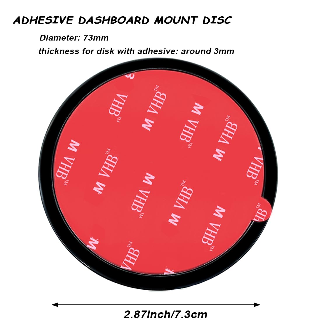 Aywfey 2 Pack 73Mm Car Dashboard Pad Mounting Disk For Suction Cup Phone Mount, Sticky Pad For Car Dashboard, 2.87" Universal Gps Dash Mount Pad For Gps Sat Nav Dash Cam Car Phone Bracket Base