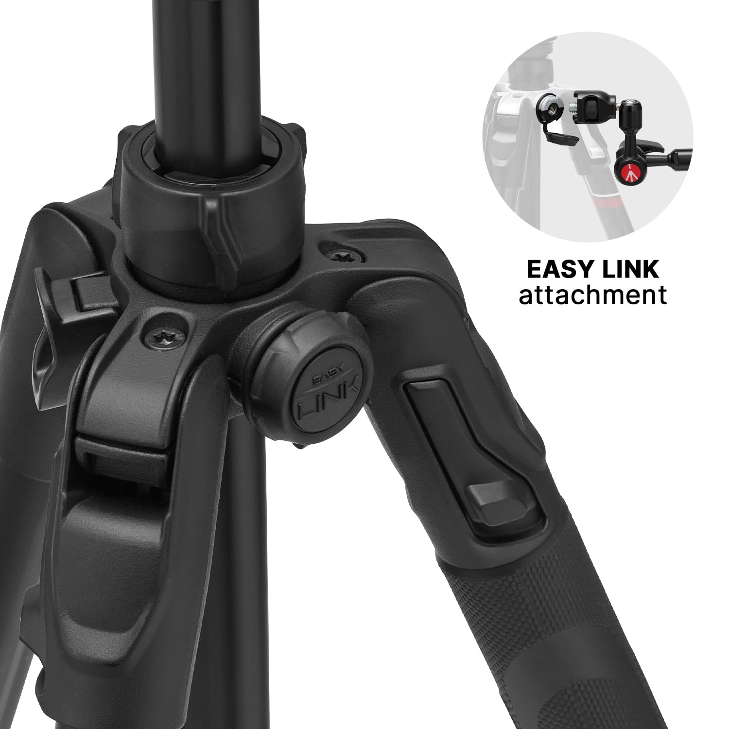 Manfrotto Be Gt Pro 4-Section Aluminum Travel Tripod Legs, Black Matte