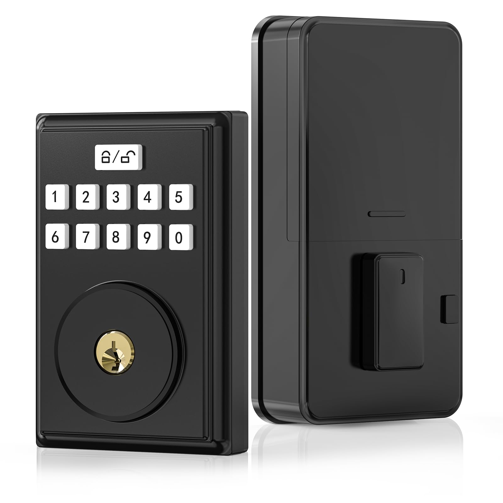 Ocdr Keyless Entry Door Lock For Front With Code, Deadbolt Locks With Electronic Keypad, Anti-Peeping Password, Easy Installation, Matte Black01