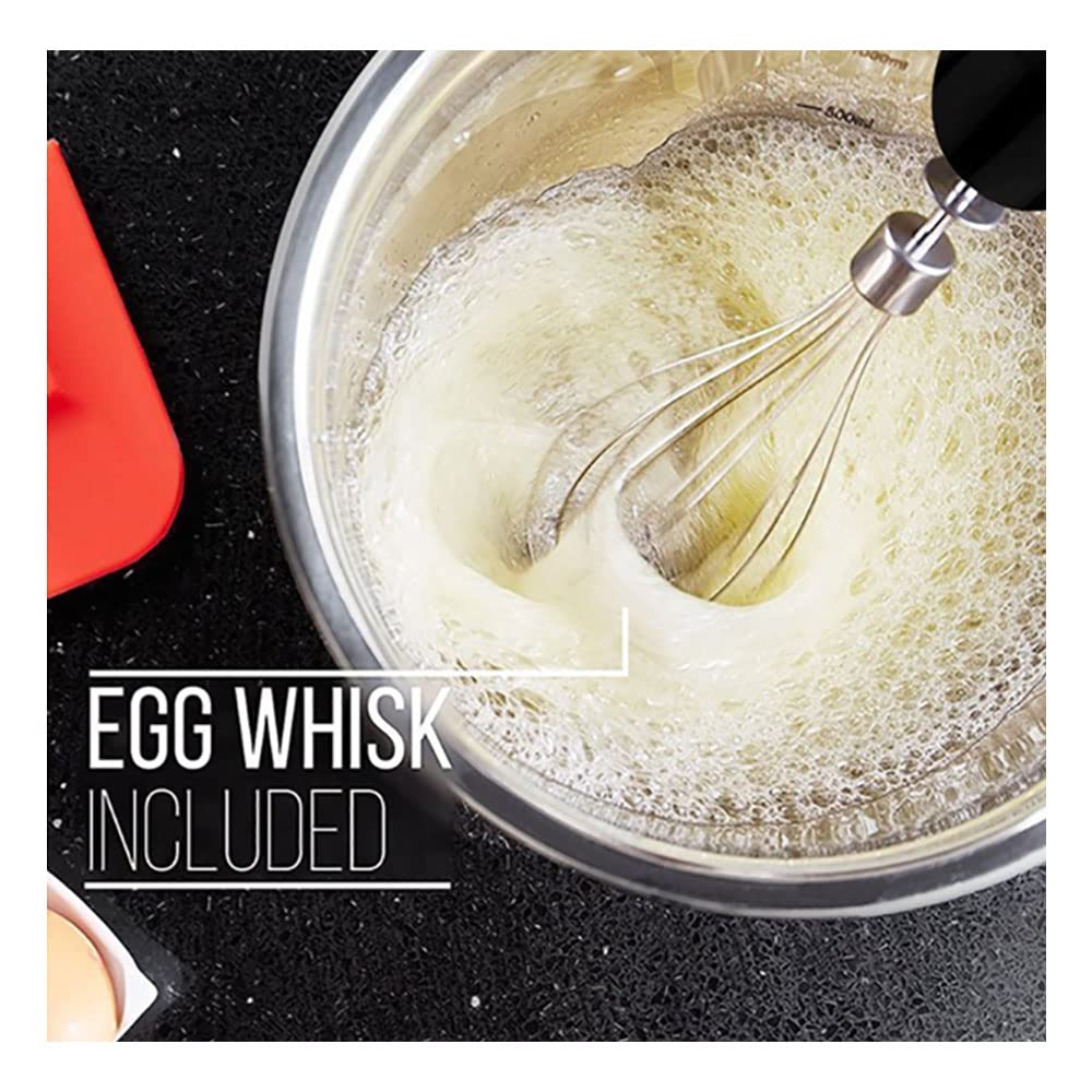 Lp Living Plus 4-In-1 Electric Hand Blender, Powerful 500W Stainless Steel Blender With Whisk, Chopper, Beaker, Easy To Clean, Advanced Noise Reduction