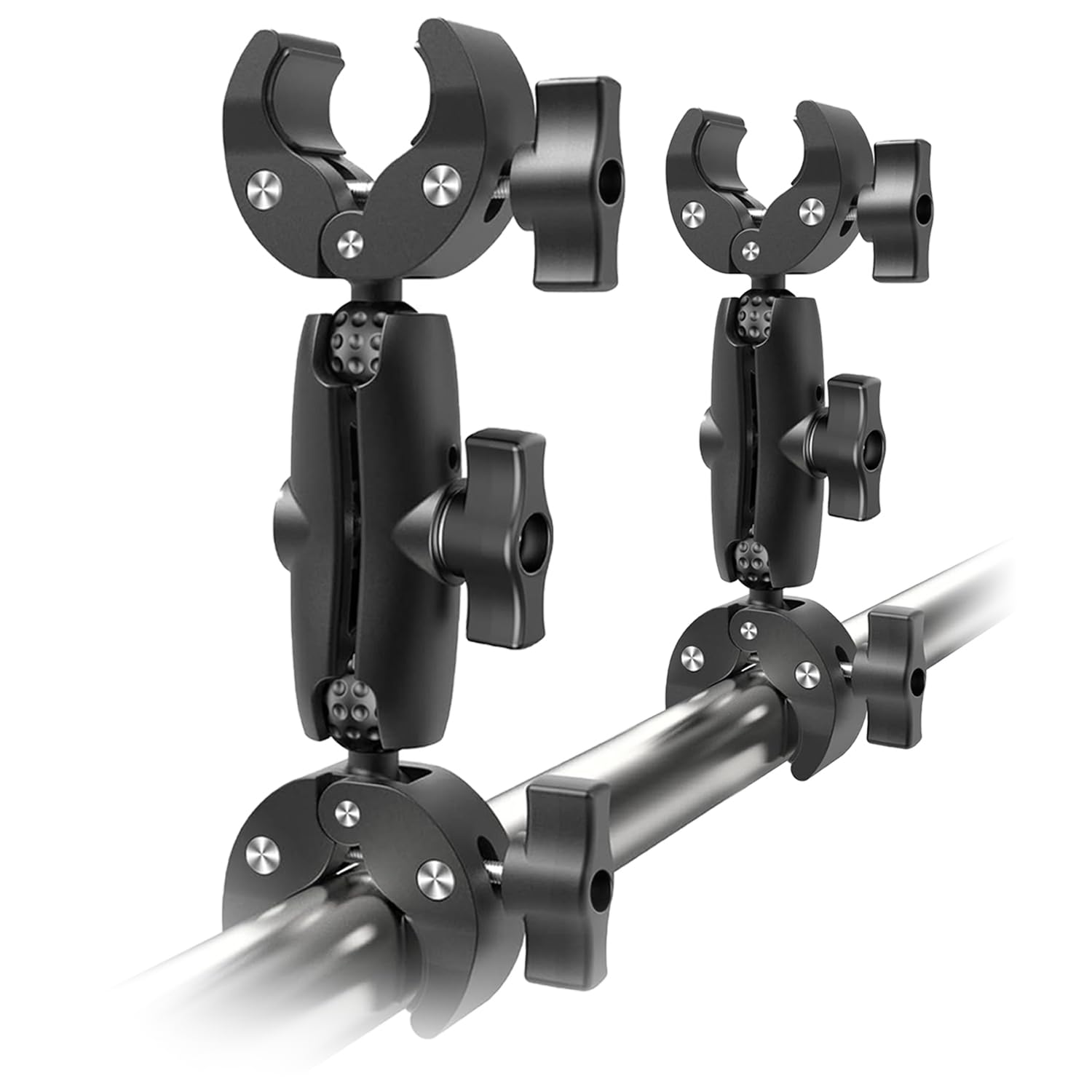 Kmdodo 2 Pcs Superclamp Double Camera Clamp With Dual Mount Bracket And Magic Arm Ball Head - Versatile Photography Accessory For Light Stands, Reflectors, Umbrellas, Tripods, And Tables