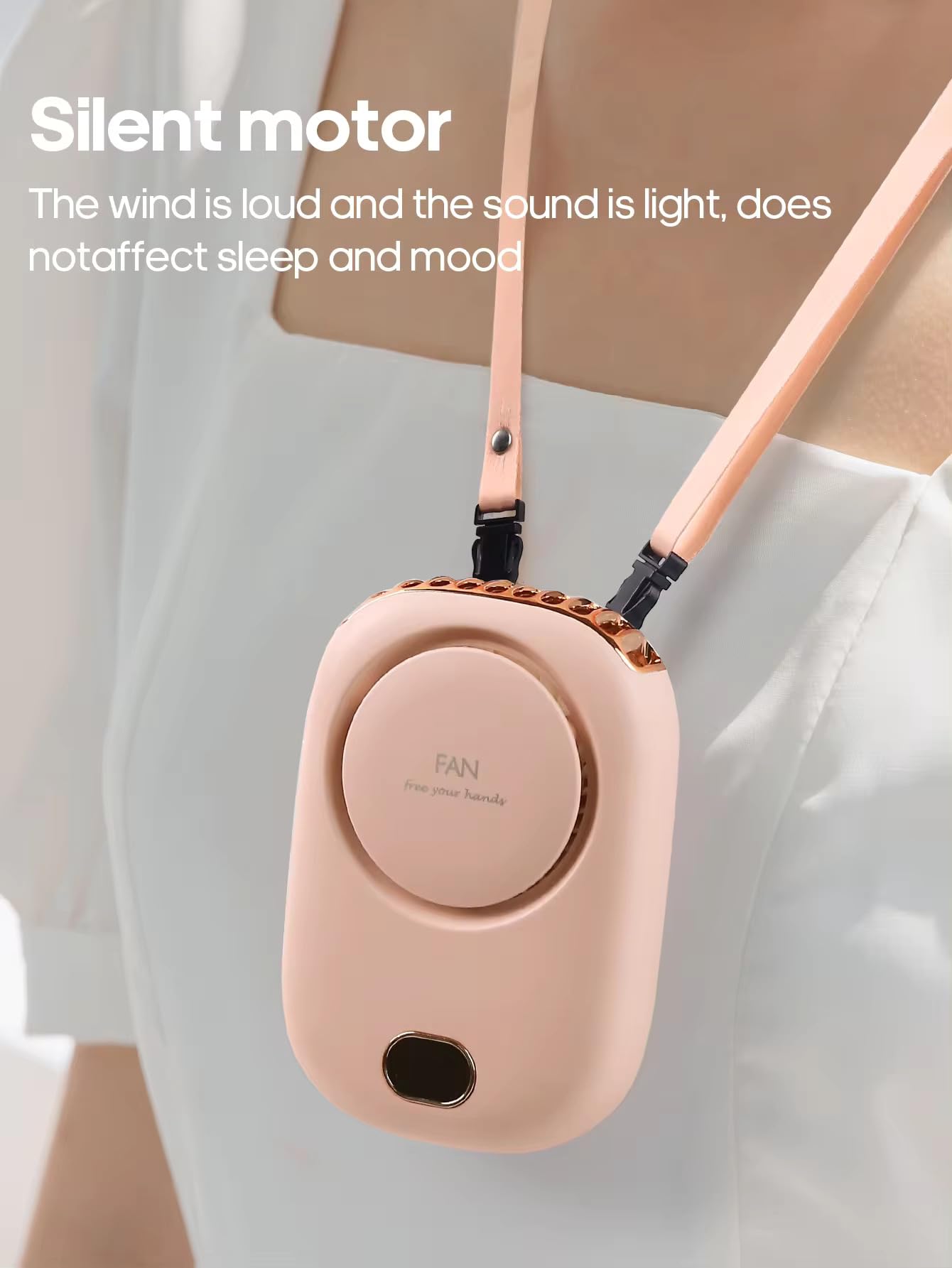 Portable Fan Rechargeable Waist Fan Battery Operated Hands-Free Wearable Fan With Strong Airflow