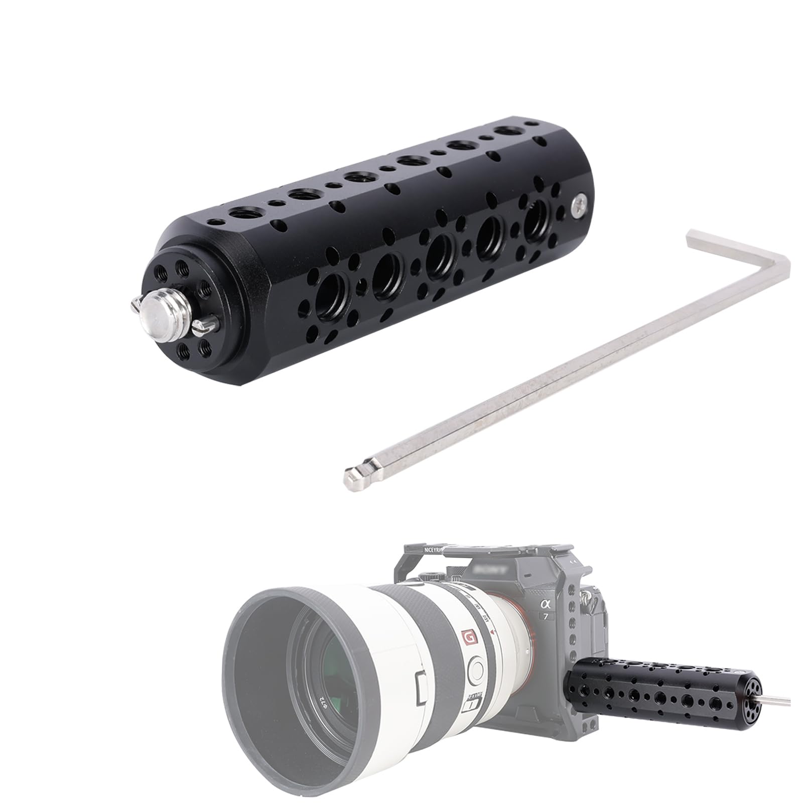 Niceyrig Cheese Mounting Plate Camera Accessory Extension Handle Grip For Arri Mount, Steady Video Support Stabilizer Camera Handgrip For Diy Accessories - 600