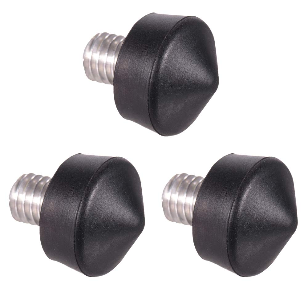Andoer Universal 3/8 Inch Tripod Monopod Rubber Foot Spike For Benro Gitzo Manfrotto Tripod Monopod (3 Pcs)
