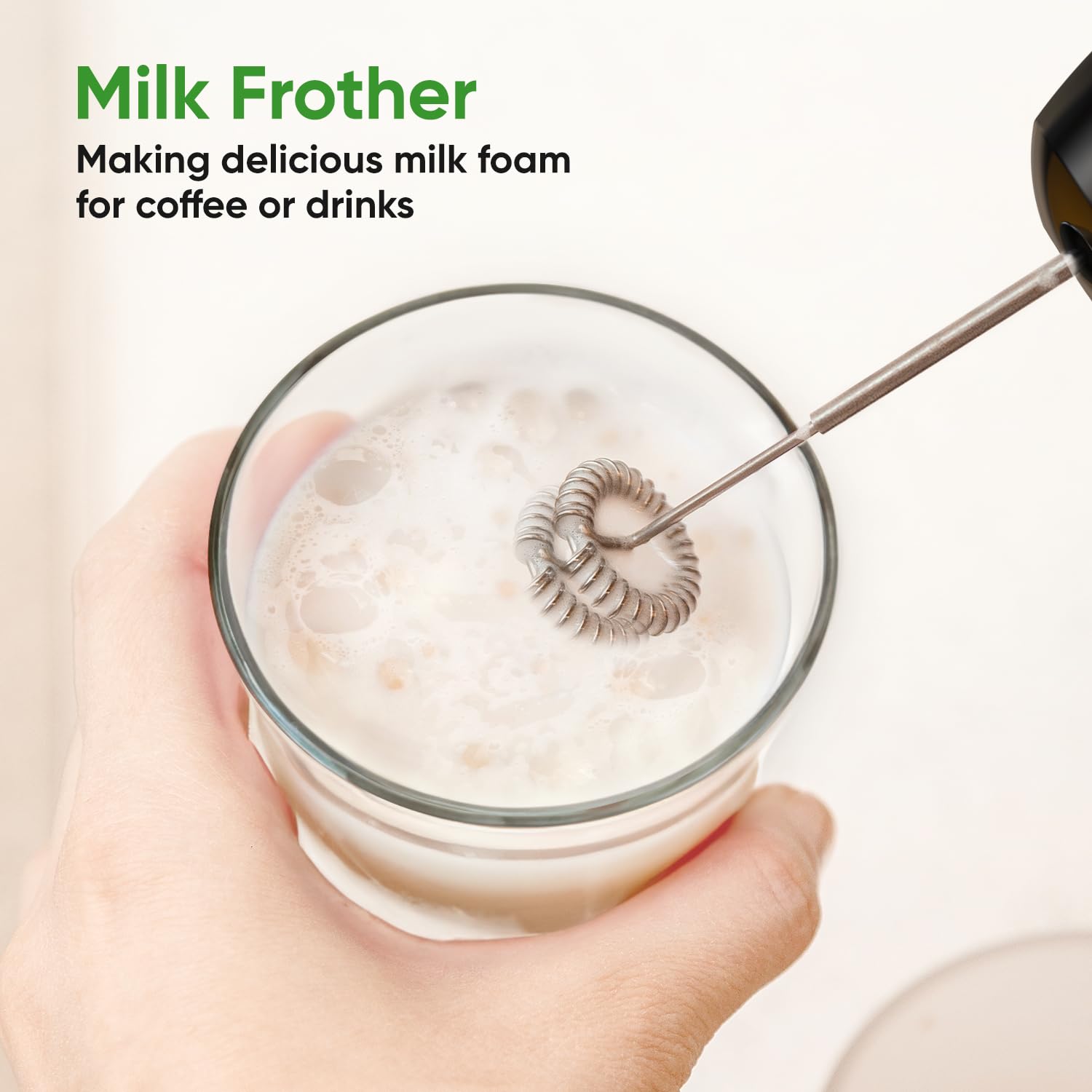 Zkbhome Immersion Blender Handheld 1100W 3 In 1 Corded Stick Hand Blenders For Kitchen With Trigger Speed Control, With Whisk, Milk Frother Attachemnts, Perfect Emulsifier For Soup, Smoothie, Puree