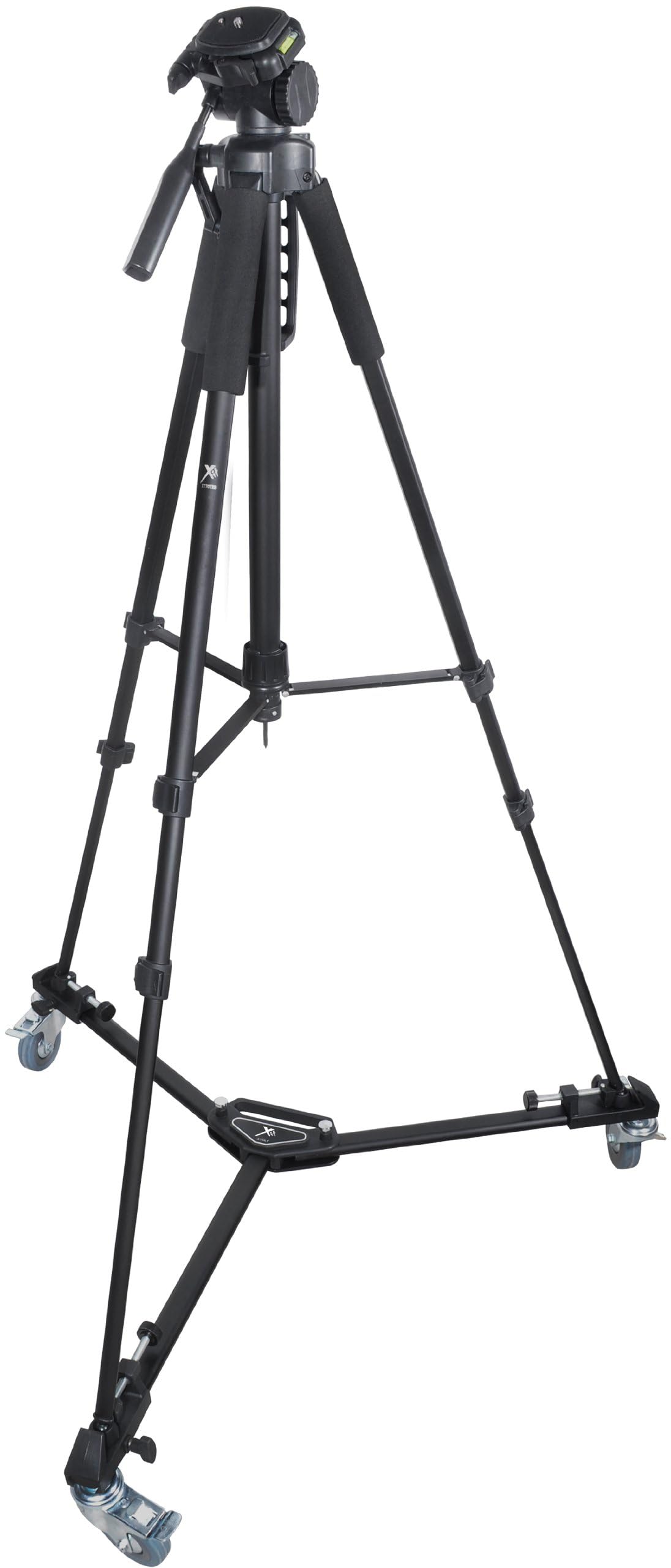 Xit Xtdlt Elite Series Professional Universal Tripod Dolly With One Step Easy Lock And Locking Wheels (Black)