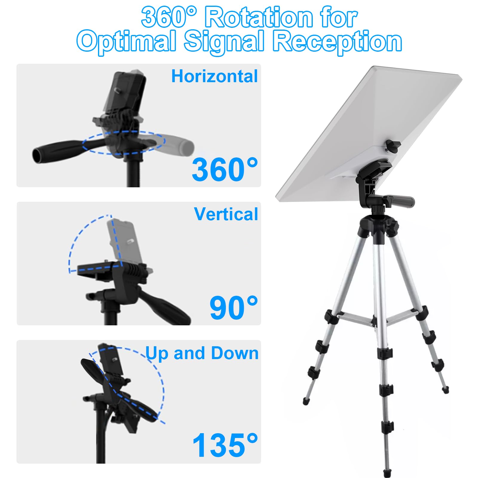 Fovyna Starlink Mini Tripod Mount, Adjustable Height(13.8In-32.8In) And Tilt Mounting Kit With Starlink Mini Tripod Adapter, Compatible With Star Link Mini