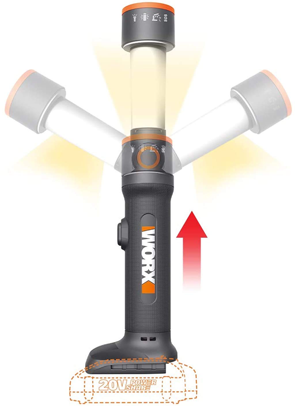 Worx Wx027L.9 20V Power Share Multi-Function Led Flashlight (Tool Only)