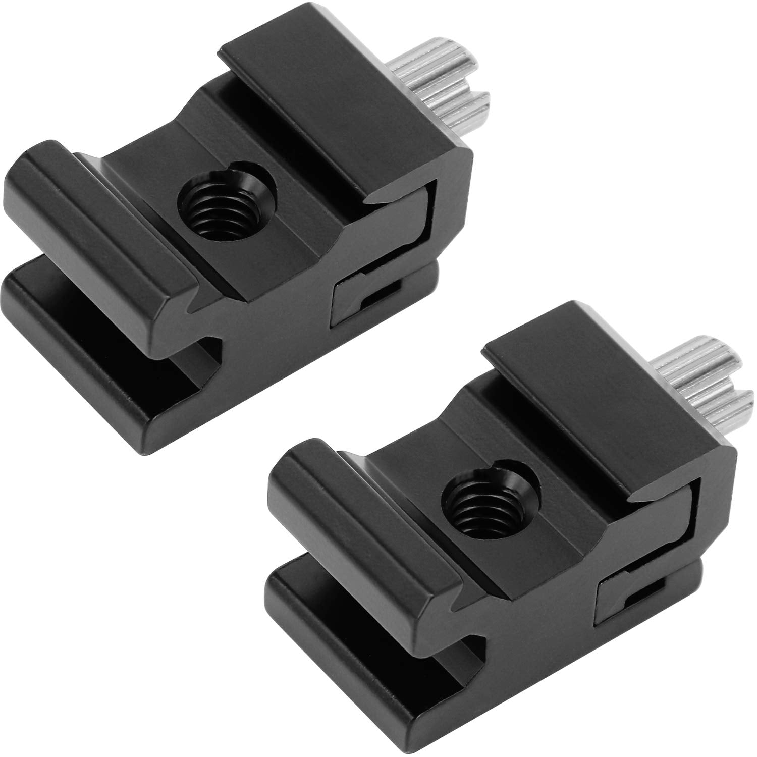 Anwenk Camera Metal Cold Shoe Flash Stand Adapter With 1/4"-20 Tripod Screw Thread (2 Packs)