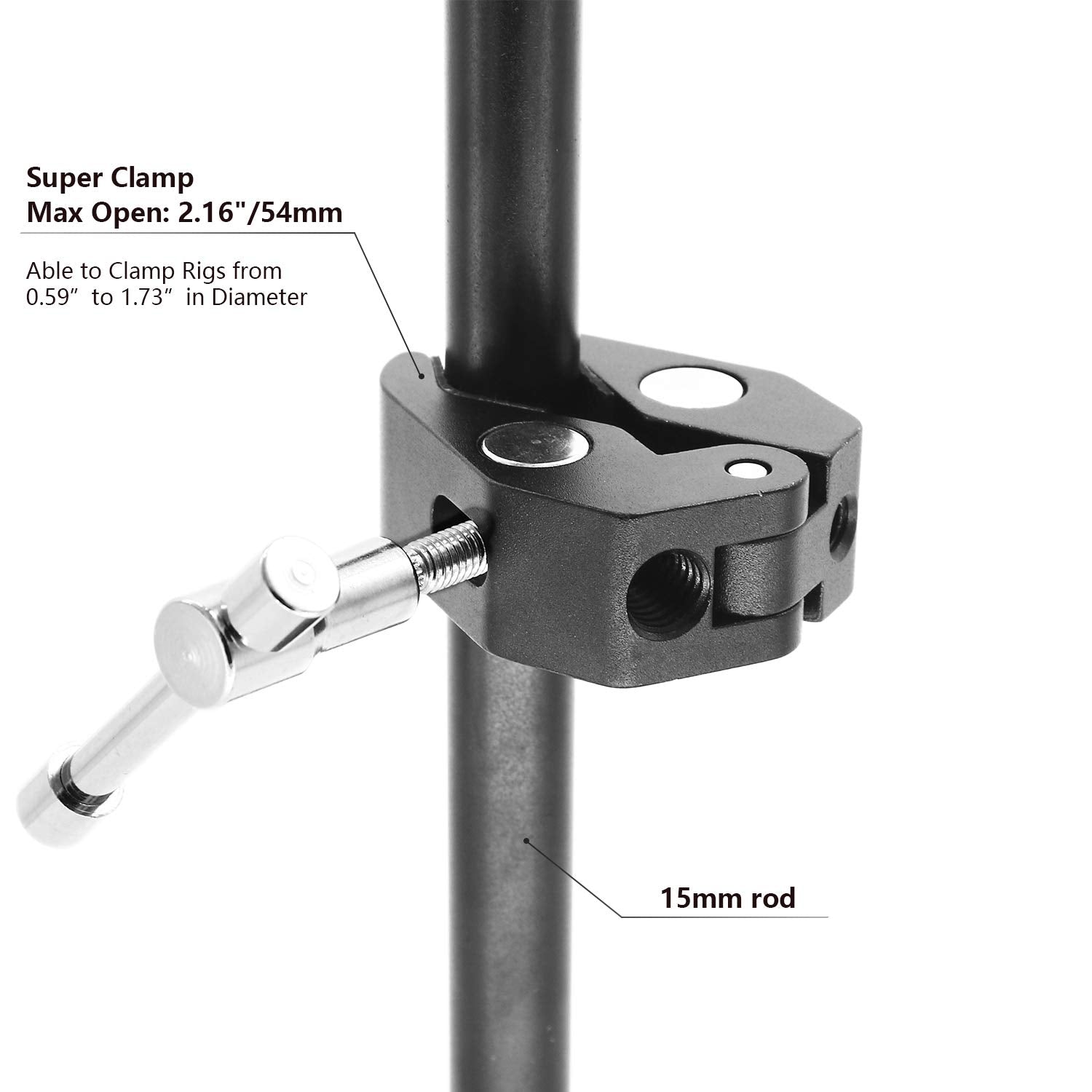 Anwenk Ball Head Shoe Mount Camera Ball Mount Clamp W/ 1/4"-20 Tripod Head Hot Shoe Adapter And Cool Super Clamp
