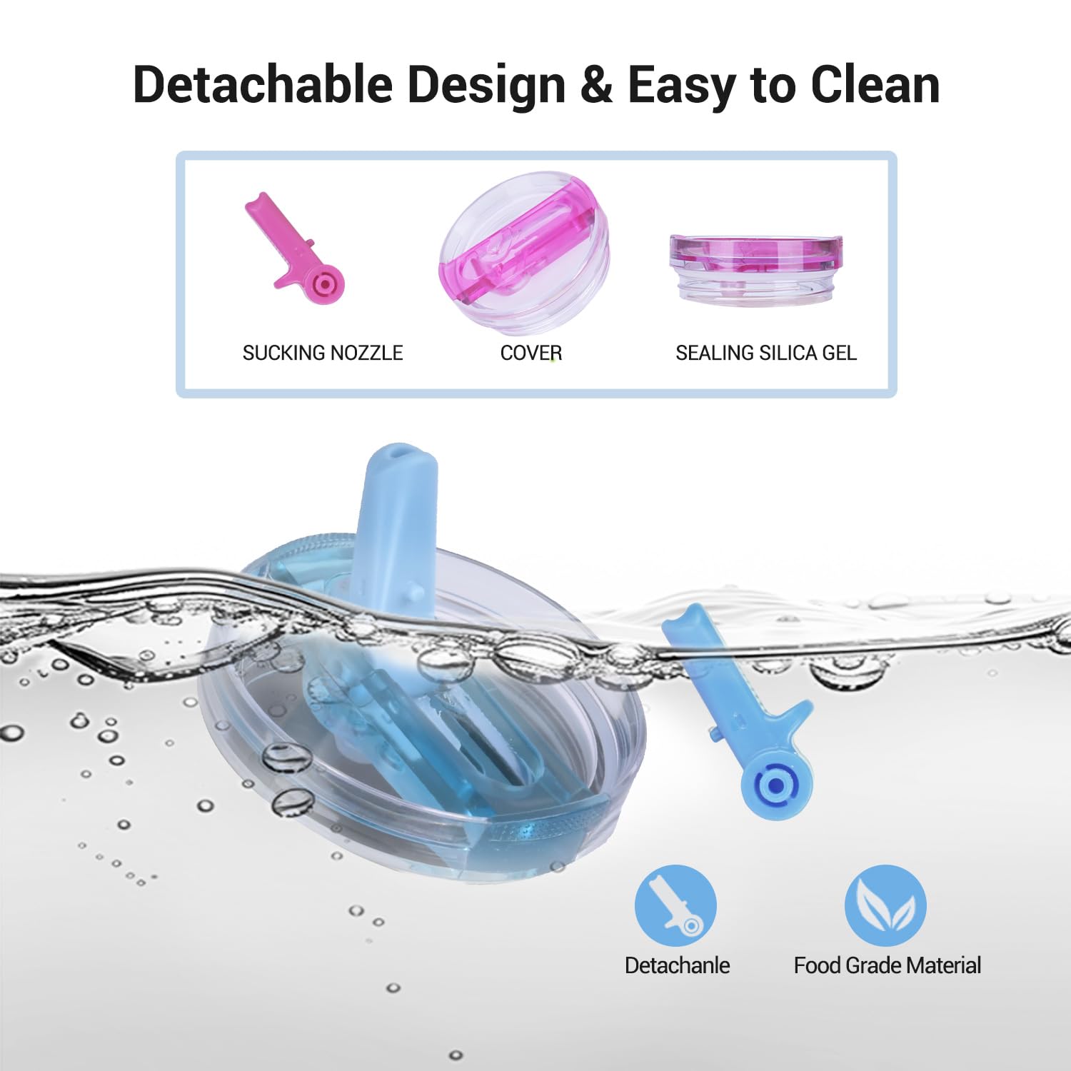 Quencher Protour 40 Oz Tumbler With Handle - 100% Leak-Proof Vacuum Insulated Stainless Steel Water