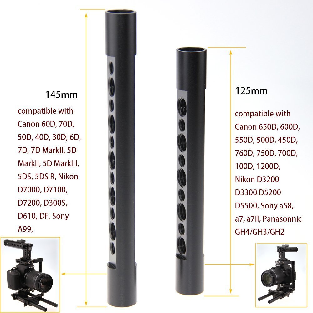 Camvate Camera Cage Rig Top Handle Tripod Mount Plate Compatible For Sony Panasonnic(Red) - 1386