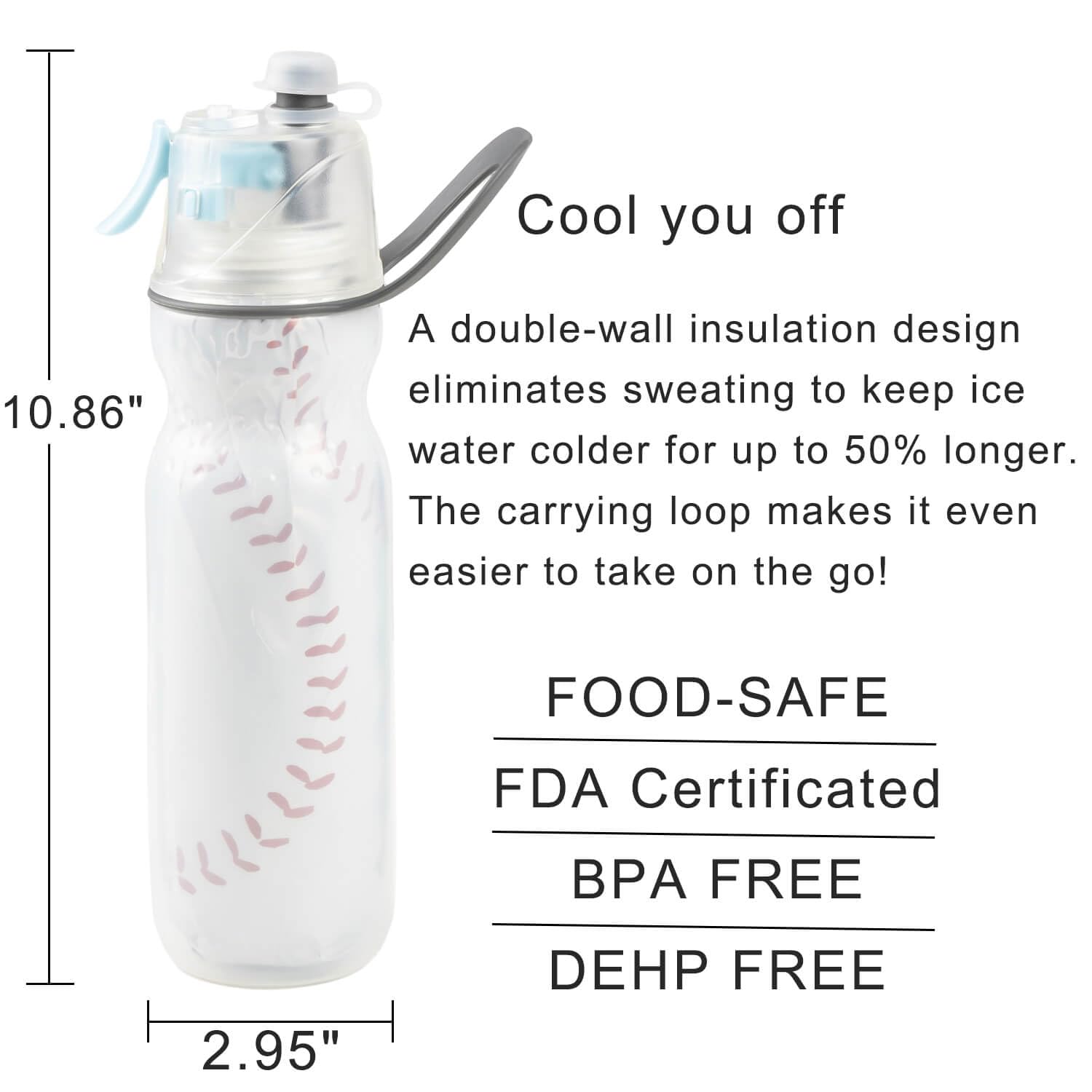 Baseball Accessories Water Bottles For Boys Girls Softball Sports Water Bottle For Kids