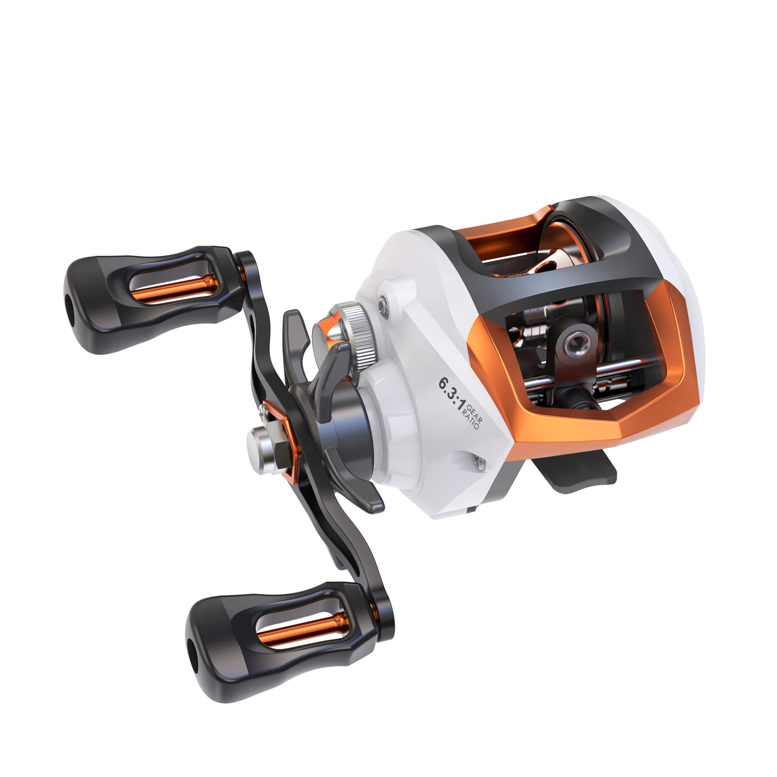 Lixada Fishing Reels, Baitcaster Reel Strong Corrosion Resistance Metal Saltwater Baitcasting Reel With Magnetic Braking System