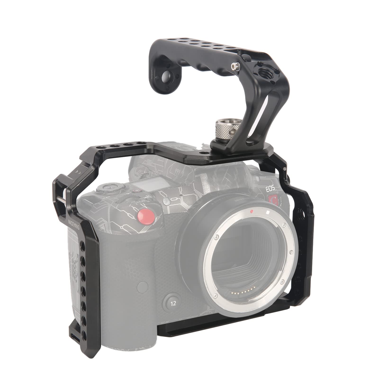 Niceyrig Cage Kit For Canon Eos R5 Ii / R5 / R5 C / R6 Ii / R6 Mirrorless Camera With Top Handle, Second Locking Points Steady Video Recording Rig - 538