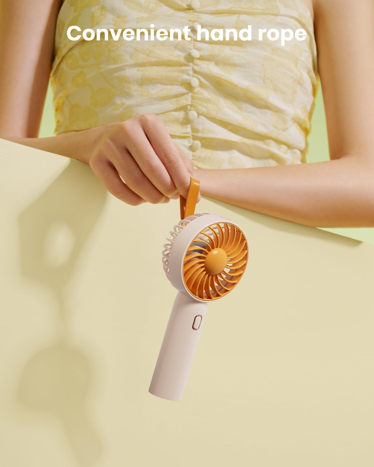 Retro Portable Fan, Mini Personal Handheld And Desktop With Base, 3 Powerful Speed, Usb Rechargeable