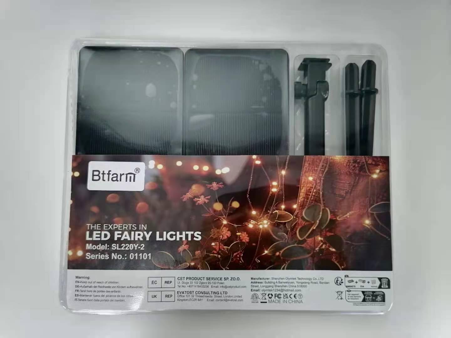 Btfarm 1 Pack Solar String Lights Outdoor, 220Led 22M Solar Fairy Lights Outside Waterproof, 8 Modes Copper Wire Twinkle For Garden Patio Tree Christmas Wedding Decor