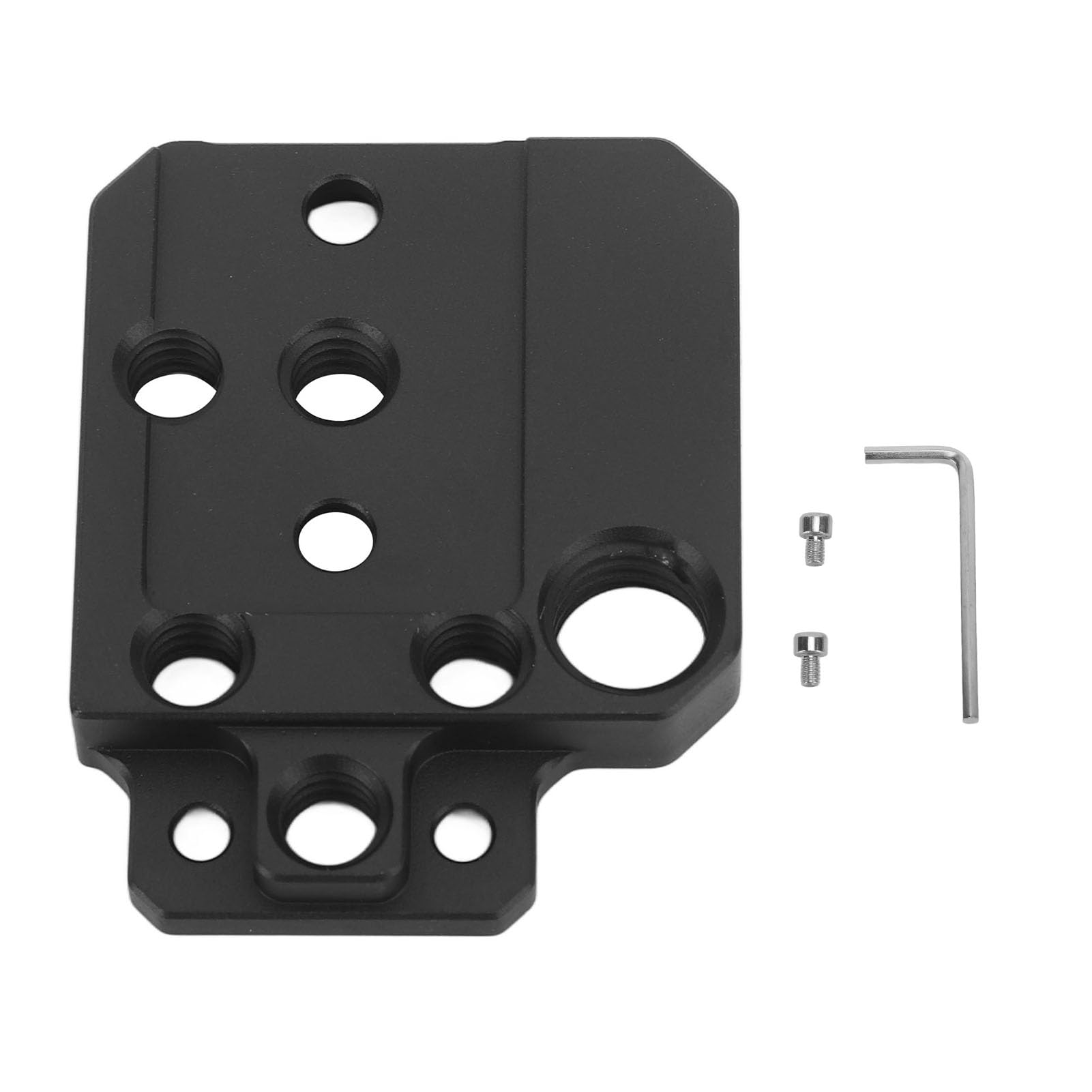 Vingvo Quick Release Plate, Aluminum Alloy Camera Stabilizer Expansion Mounting Base With 1/4 3/8 Inch Holes Cold Shoe Interface For Dji Ronin S, Sc, Rs2, Rs3 Stabilizer
