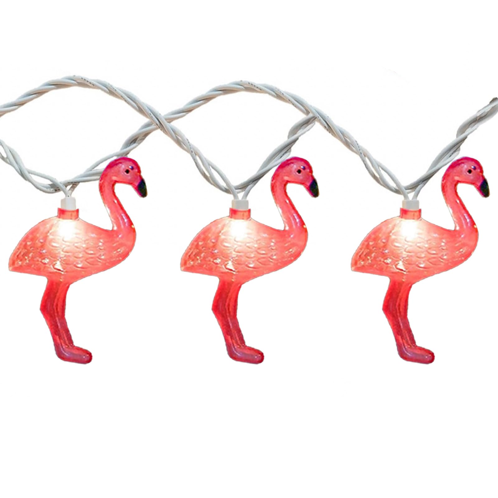 Brianvikey 8.5Ft Pink Flamingo Outdoor String Lights, 9Ft Summer Patio Led String Lights, Bedroom Birthday Wedding Holiday Summer Theme Outdoor Cute Party Lights, Tropical Party Decoration, Flamingo Decoration