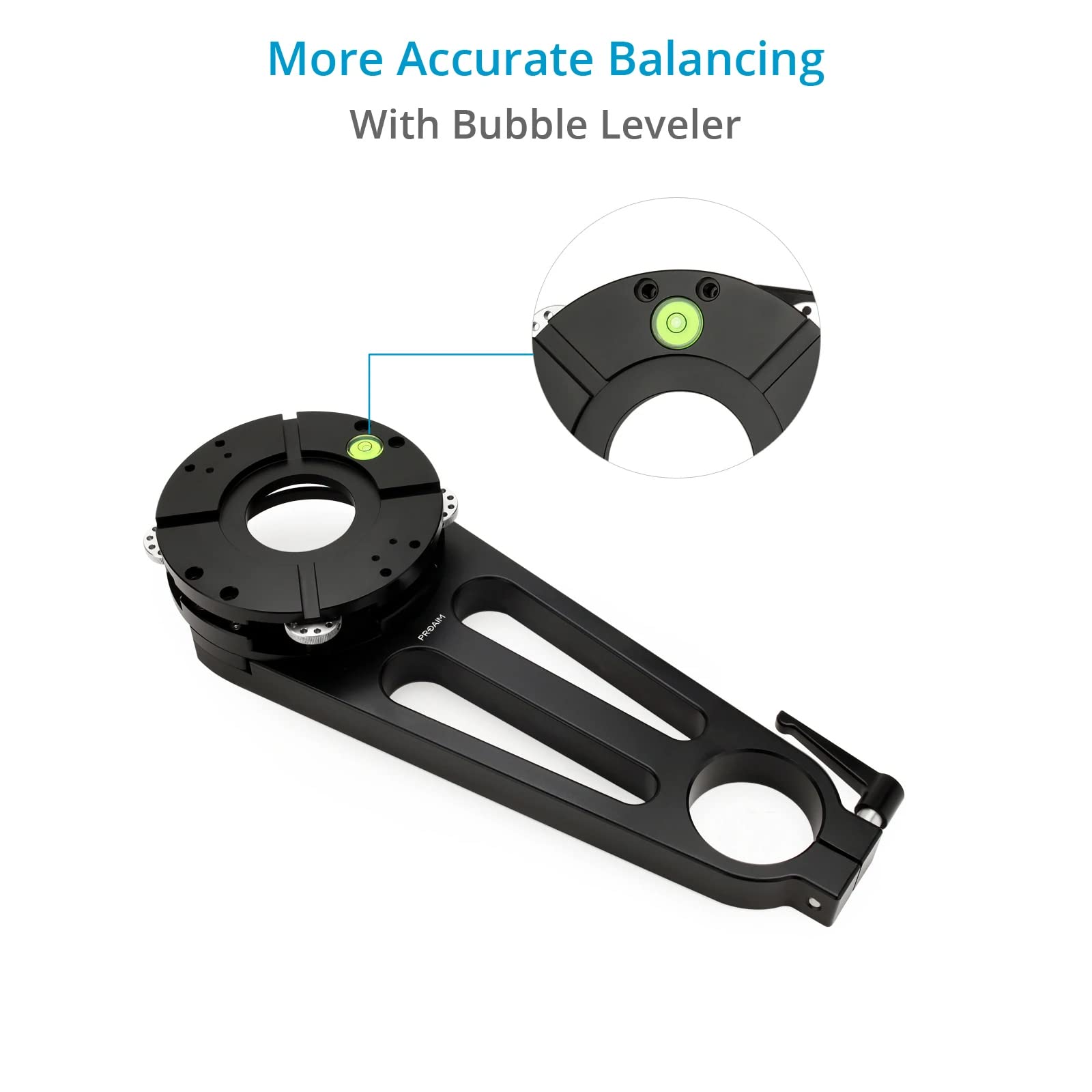 Proaim Euro/Elemac To Mitchell 4-Way Camera Leveler Offset Bracket For Heavy Camera & Gimbal Setups Payload 80Kg/176Lb Conversion Adapter For Video/Film Dolly, Bazooka Jibs & Crane (Eb-4Way-01)
