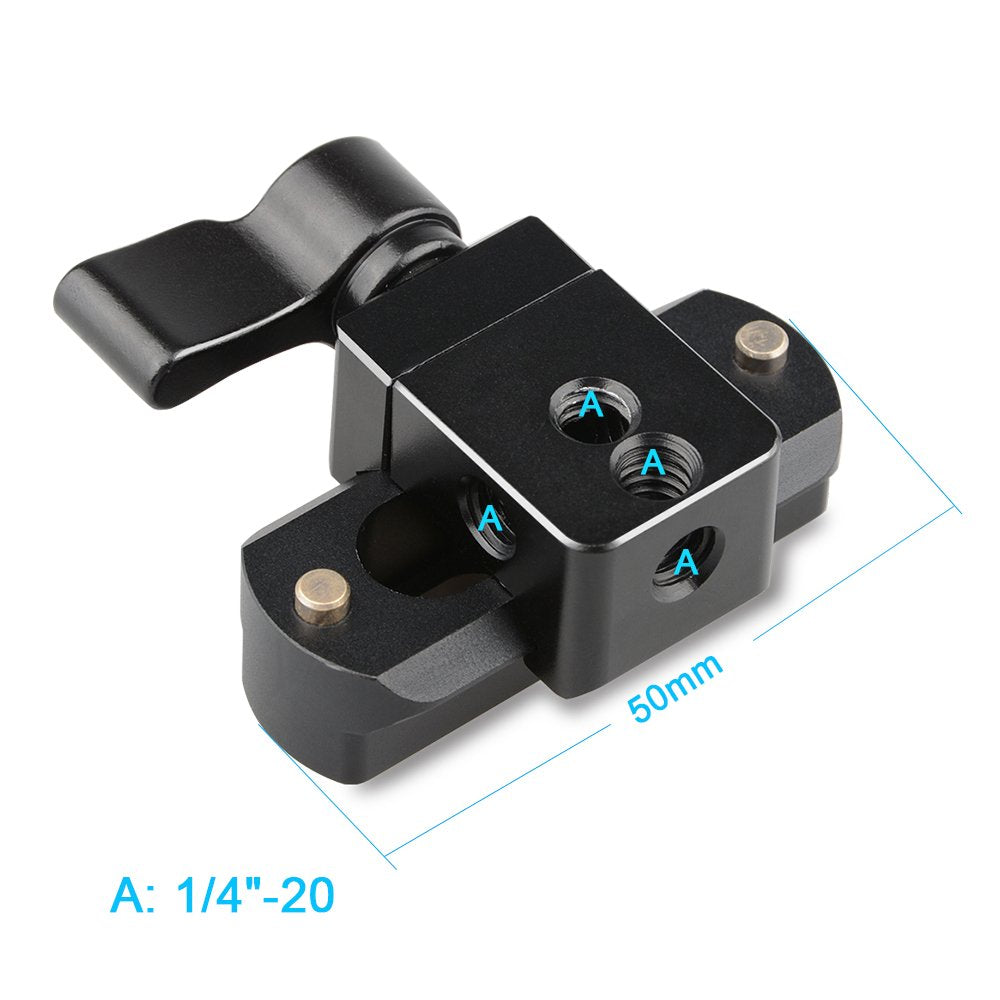 Camvate Wood Handgrip Kit With Built-In Ball Head Connection And 15Mm Rosette Railblock