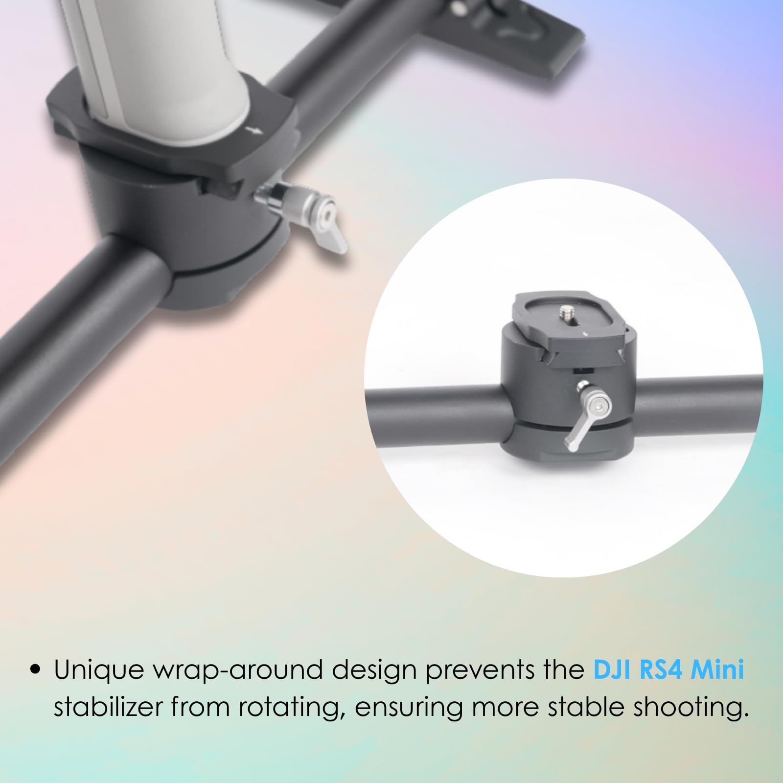 Difesuro Dual Ring Grip For Rs 4Mini,Handheld Ring Gimbal Accessories Compaatible With Dji Rs4 Mini/Rs 3 Mini