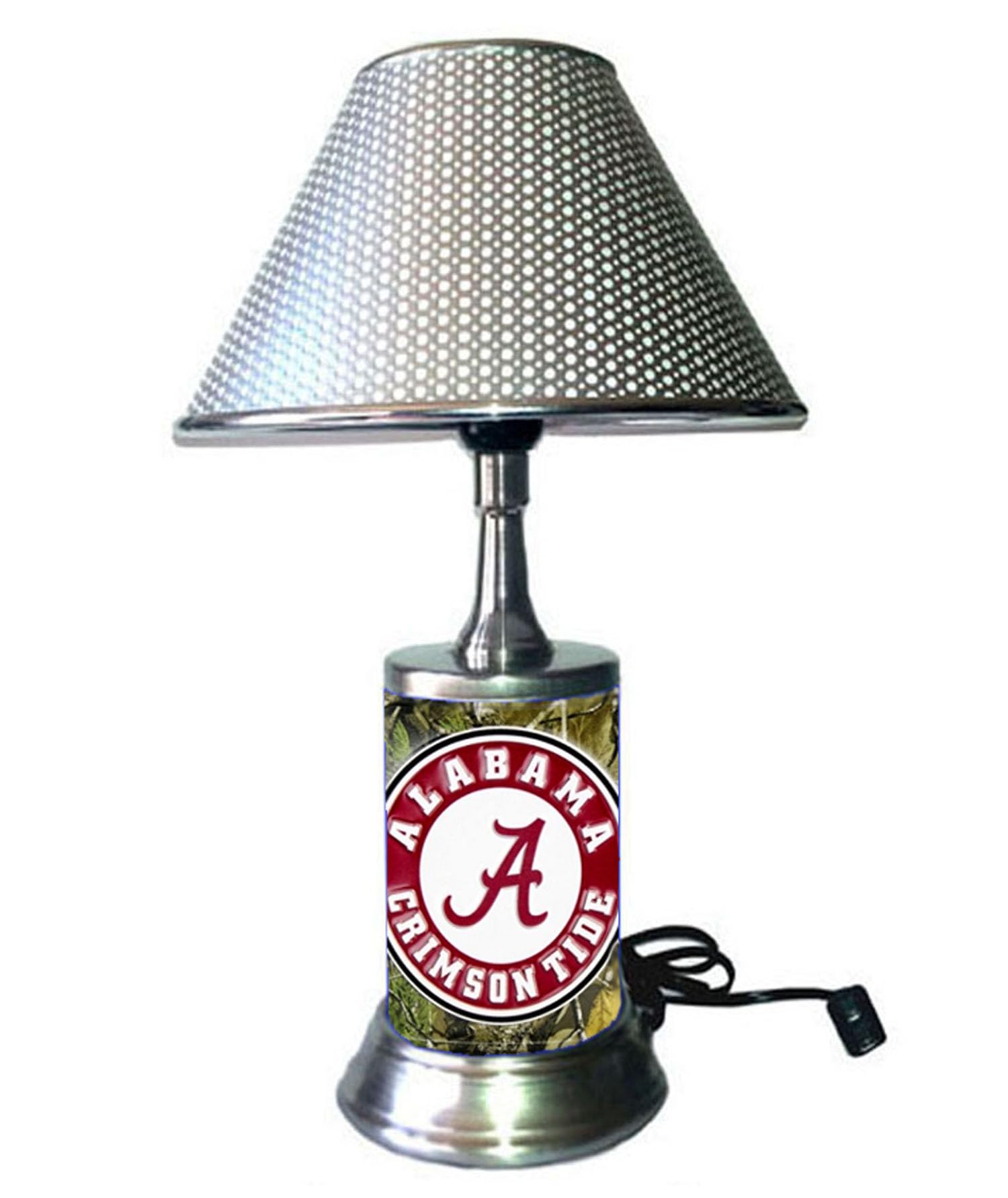 Js Table Lamp With Shade, A Plate Rolled Into Lamp Body, Alcrti, Alabama