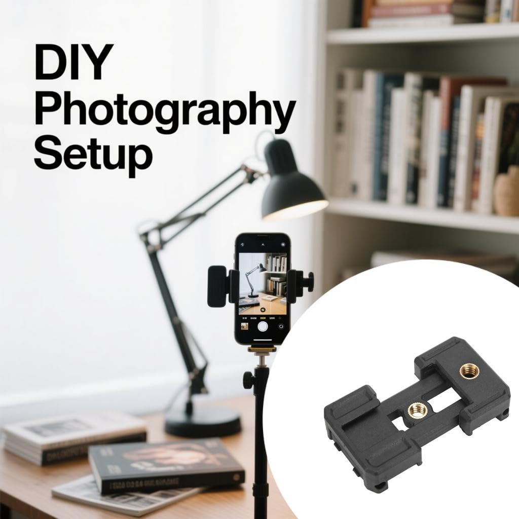 Vyroniapog Hot Shoe Extension Bracket With Non-Slip Footpad - Versatile Tripod Mount Adapter For Phones, Compact And Portable With Adjustable Clamps And 1/4In Screw Holes