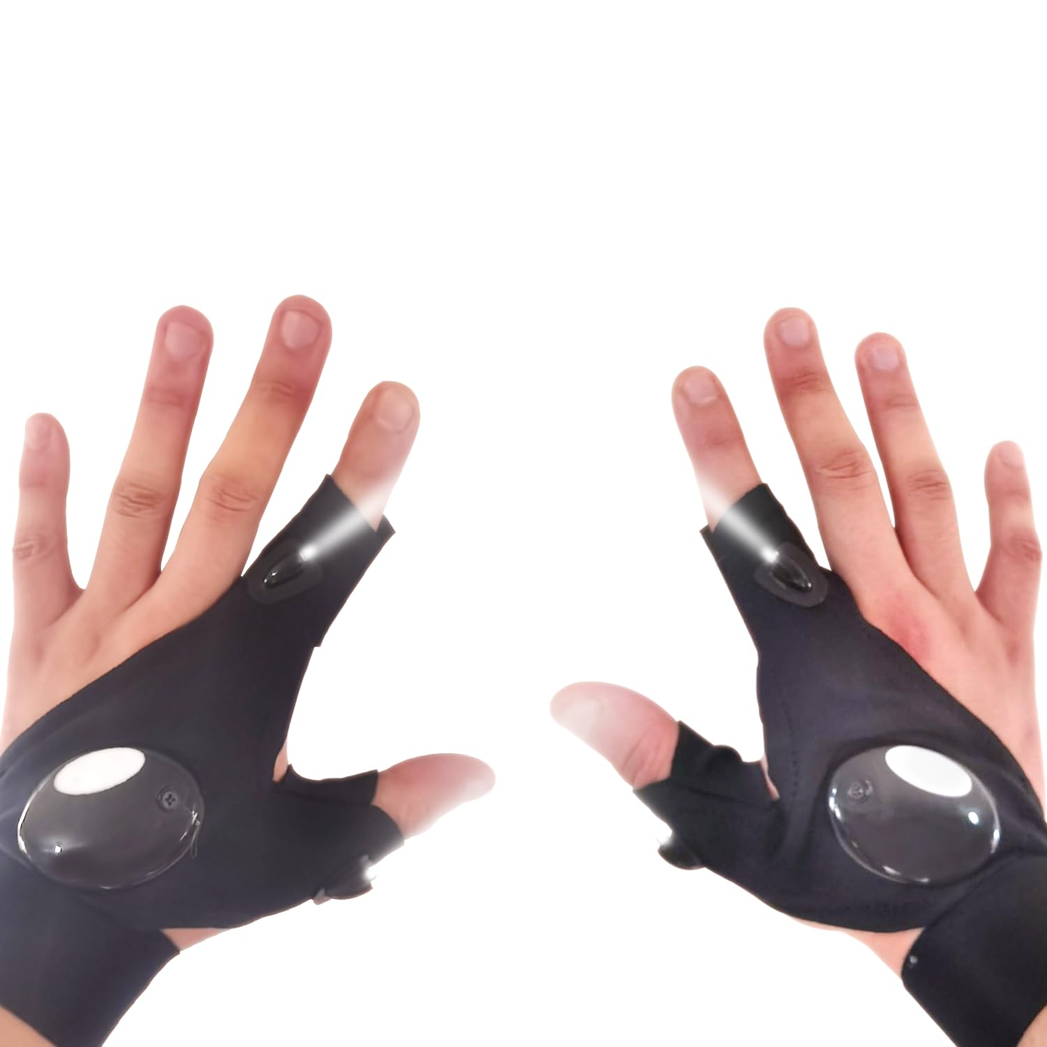 Tukywan Led Flashlight Gloves,Stocking Stuffers  For Men Dad Him, Cool Gadgets Hands- Lights Tools Waterproof Lighted Gloves For Camping Fishing Repairing