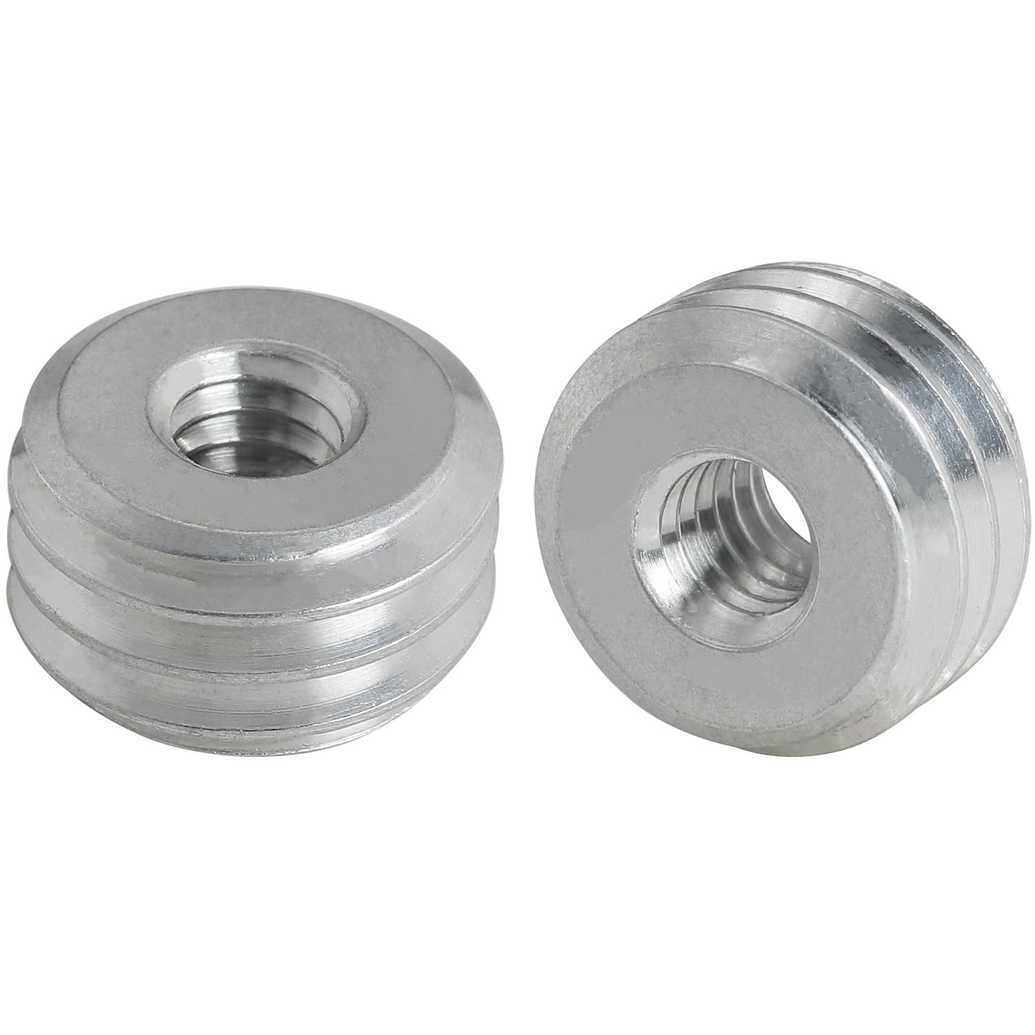 Luorng 2Pcs Laser Level Infrared Tripod Adapter Camera Head Screw For Microphone Stand Mount Adapter 1/4 Female To 5/8 Male Coarse Tooth Silver