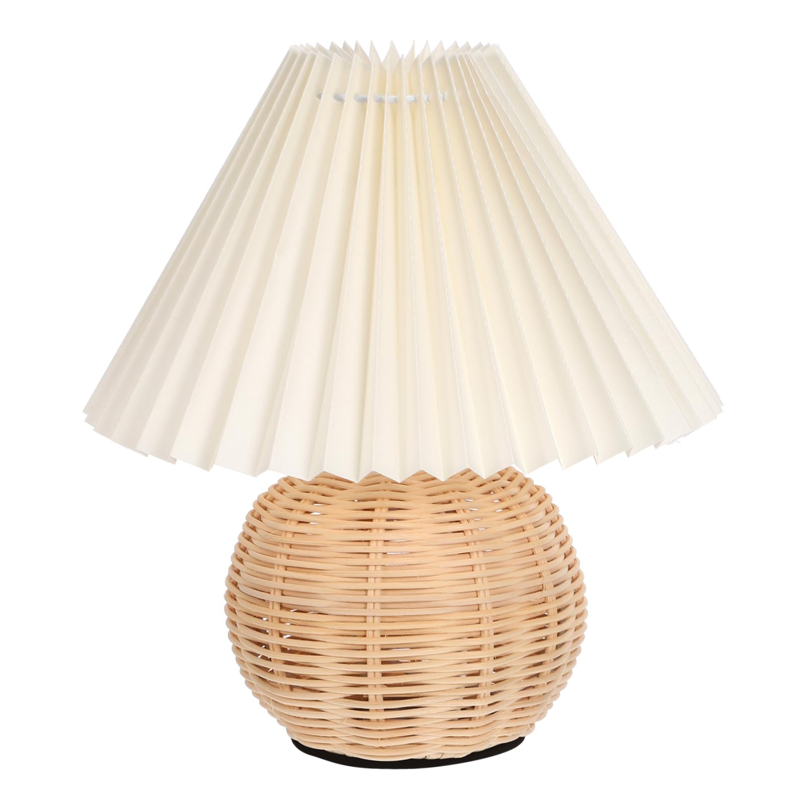 Iwowhero Style Table Lamp Led Night Light Small Bedside Lamp Pleated Shade Aesthetic