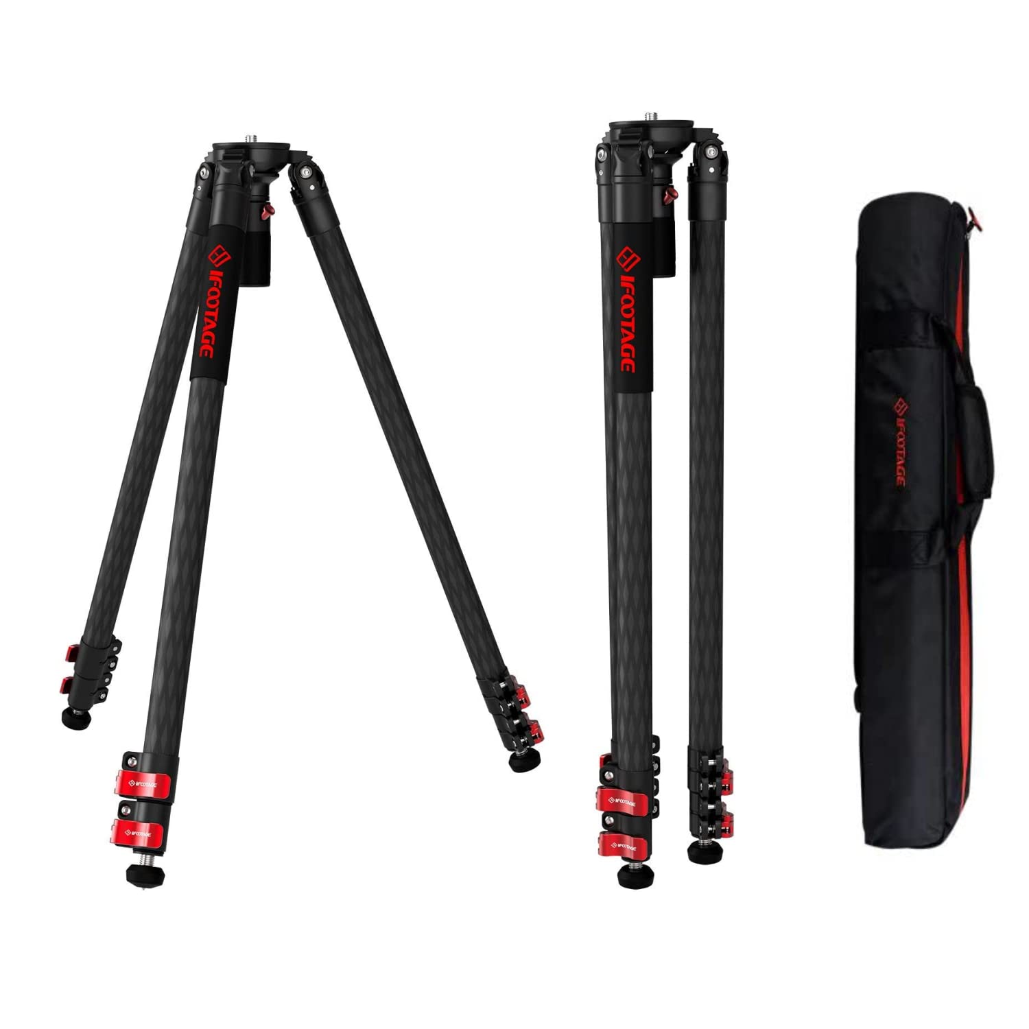 Ifootage Tripod Gazelle Tc7, 61” Carbon Fiber Video Camera Tripod With Quick Fastbowl, Payload 19.8 Lbs