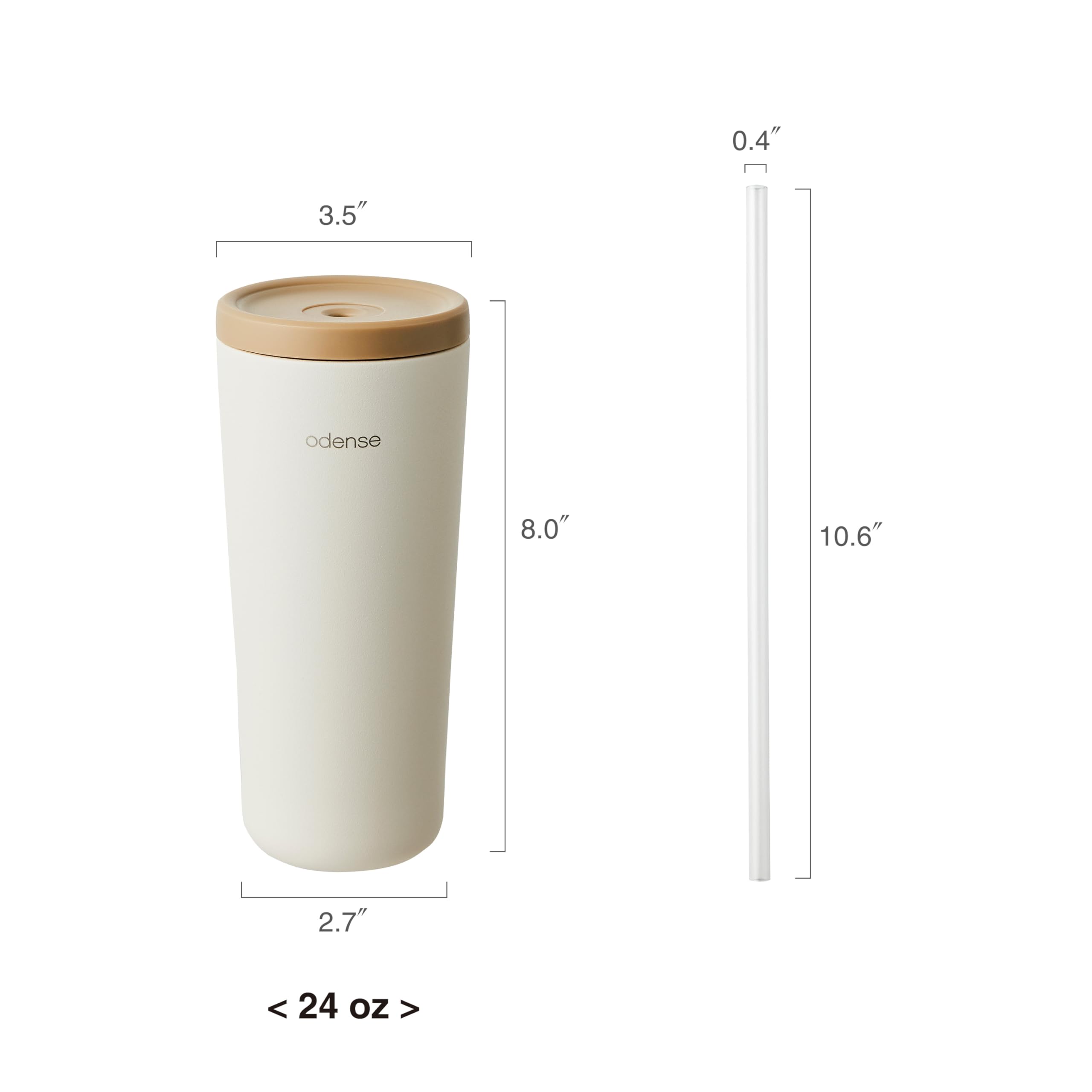 Odense Legodt Straw Tumbler 24Oz - Double Stainless Vacuum Insulated Tumbler With Lid & Straw