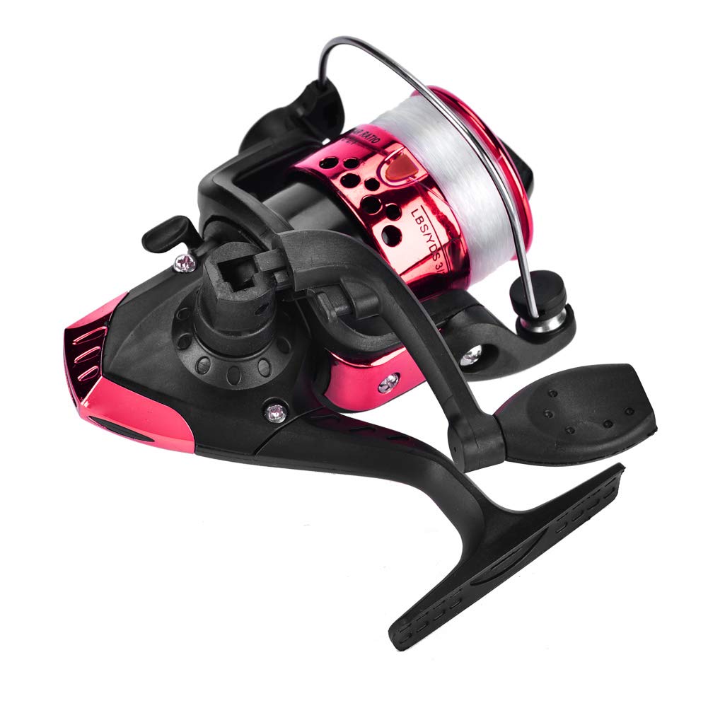 Oukens Fishing Reel, 3 Colors Freshwater Plastic Plating Lightweight Spinning Fishing Reel Tackle Accessory
