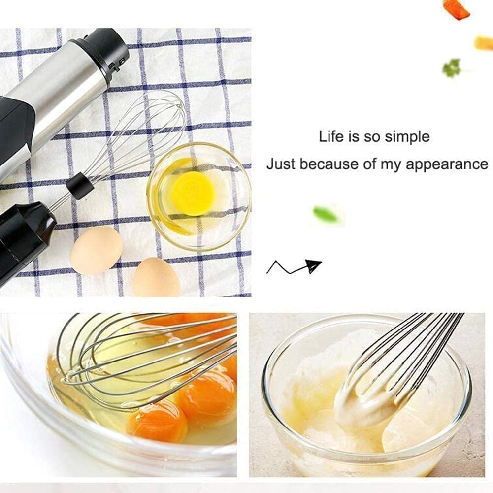 Zhykll 5-In-1 Immersion Blender Hand Blender, 800W 2-Speed Powerful Stainless Steel Stick Blender With Milk Frother,Egg Whisk, Chopper And With Lid