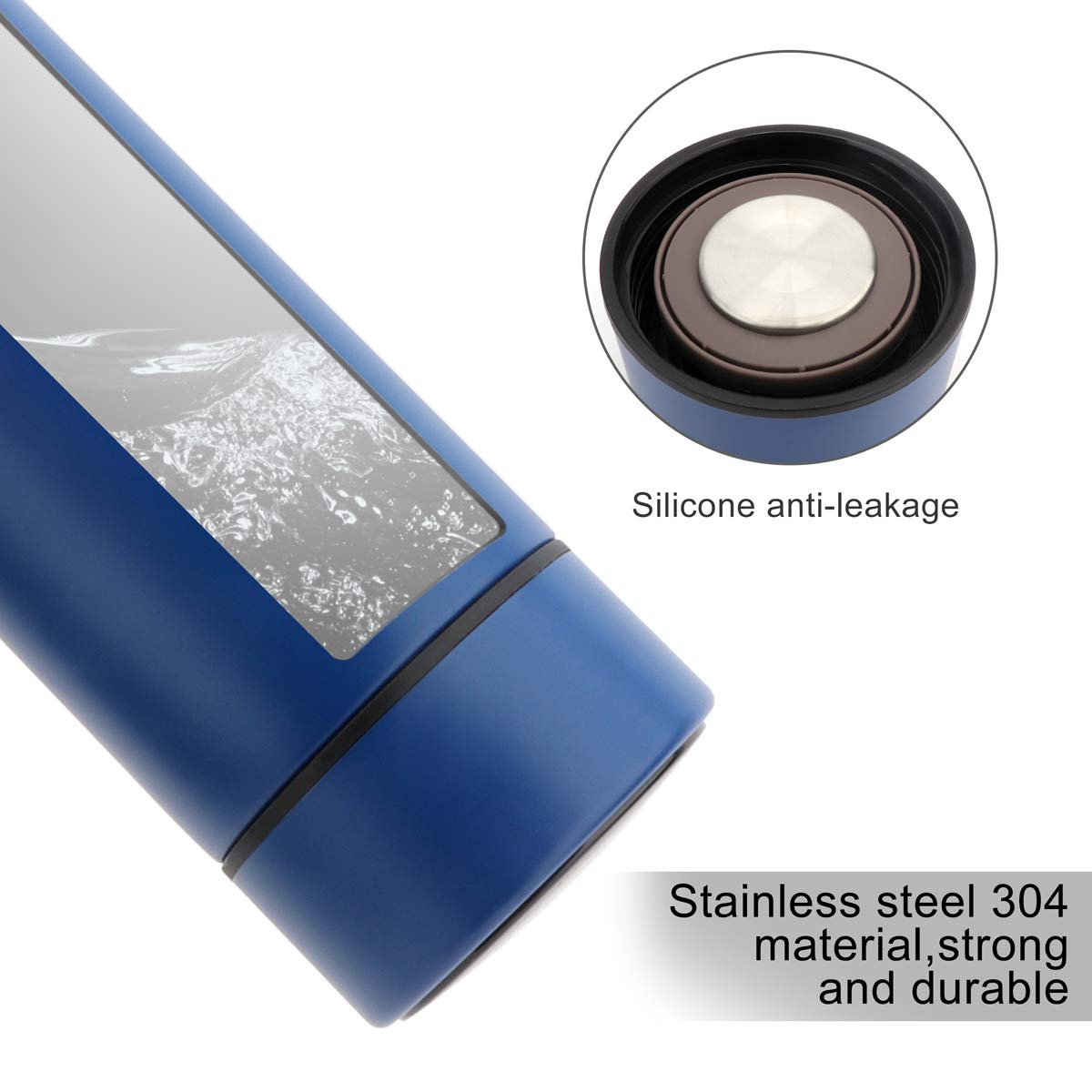 Qicheng&Lys Coffee Thermos,Tea Infuser Bottle,Smart Sports Water Bottle With Led Temperature