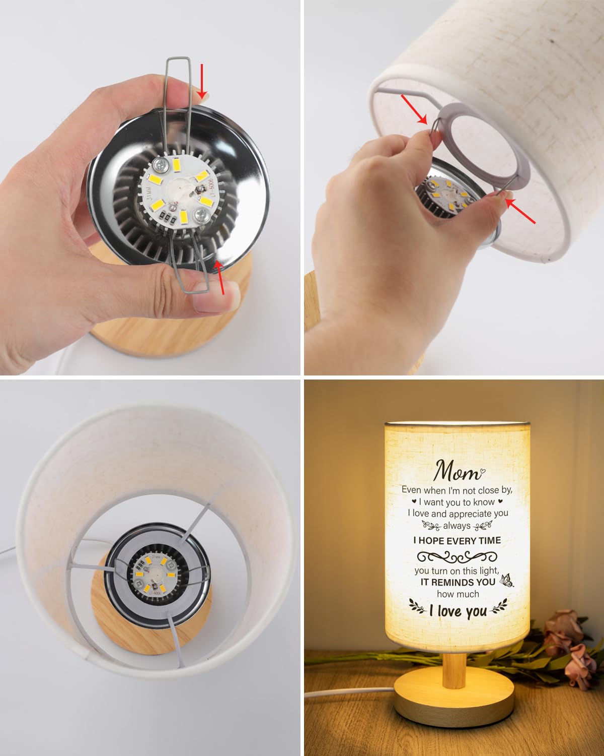 Souhoney Mom Birthday From Daughter Son, Birthday For Mother From Daughter Son, Unique Mothers Day Valentine For Mom, Beautiful Mother Lamp For Home Decoration