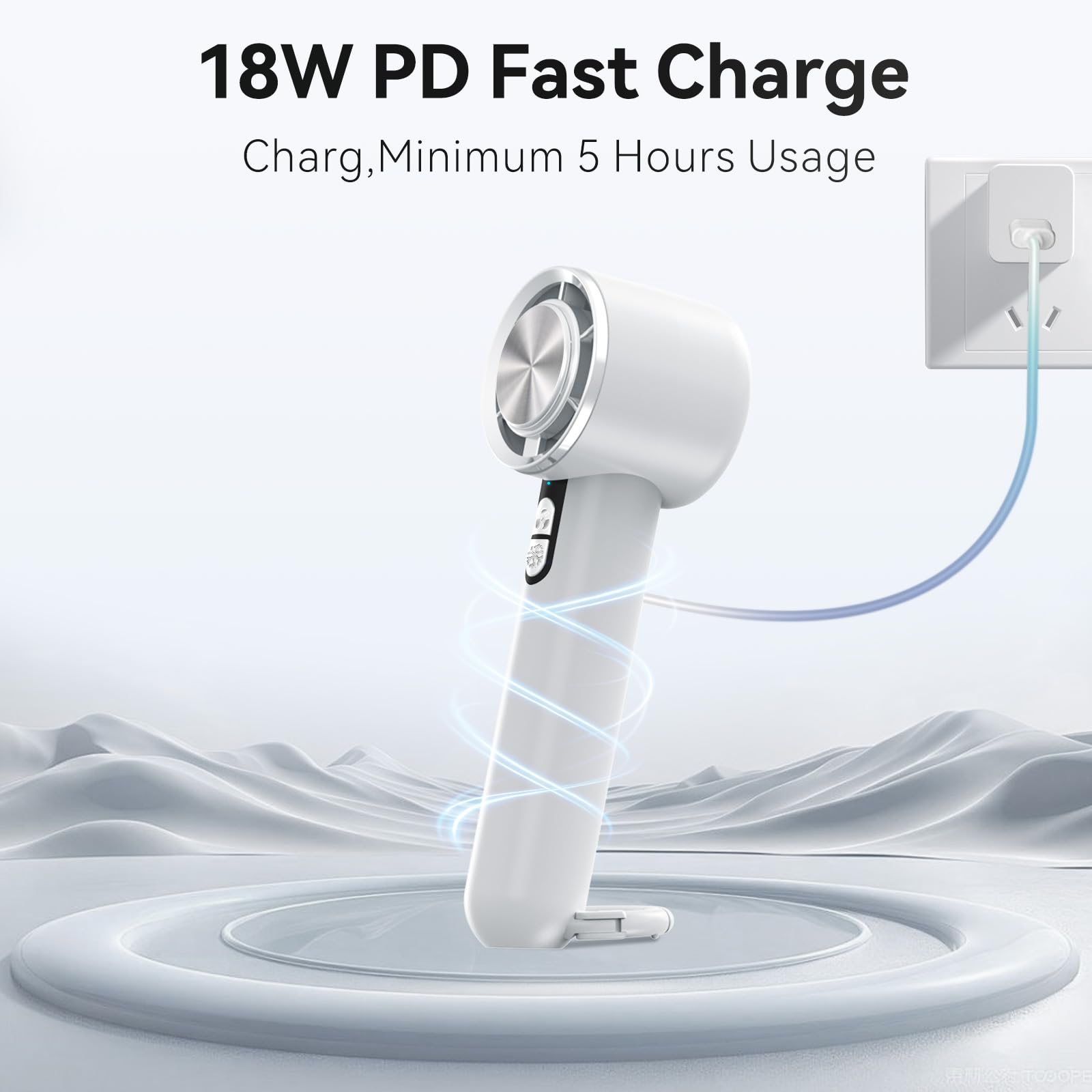Handheld Cooling Fan, 5 Speeds Portable Air Conditioner Fans, Rechargeable Mini Fan With Usb