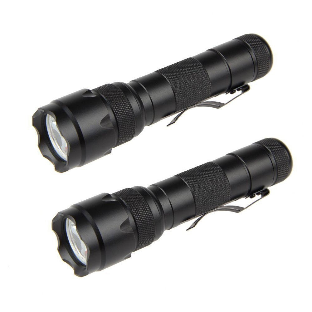 Bestsun Wf-502B Single Mode 1200 Lumens Led Flashlights, Ultra Bright L2 Led Tactical Flashlight, Waterproof Portable Small Handheld Flashlights For Camping Outdoors Walking Hunting, 2 Pack