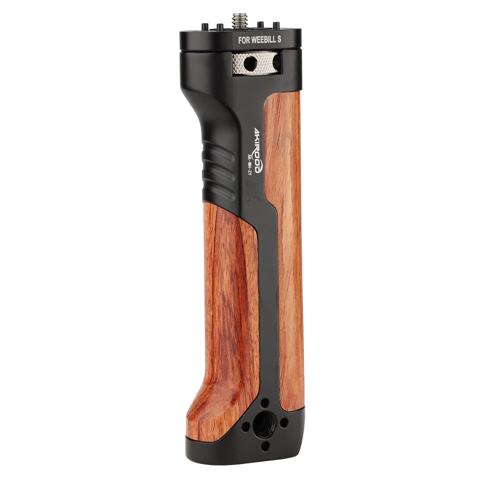 Akirood Handle Grip Wooden Handle For Weebill Lab S Lab, Handle Gimbal Grip With 1/4 3/8 Mounting Holes And Cold Shoe Weebill S Accessori